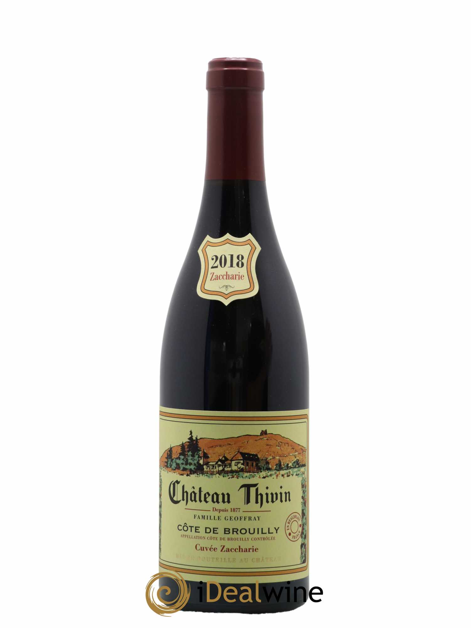Côte de Brouilly Cuvée Zaccharie Château Thivin 2018 - Lot de 1 bouteille - 0