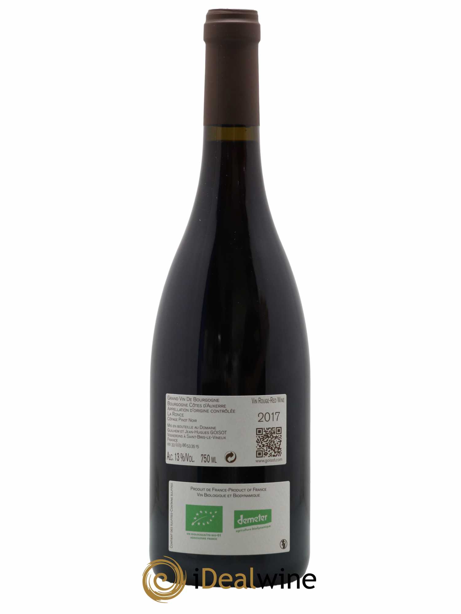 Bourgogne Côtes d'Auxerre La Ronce Goisot 2017 - Lot of 1 bottle - 1