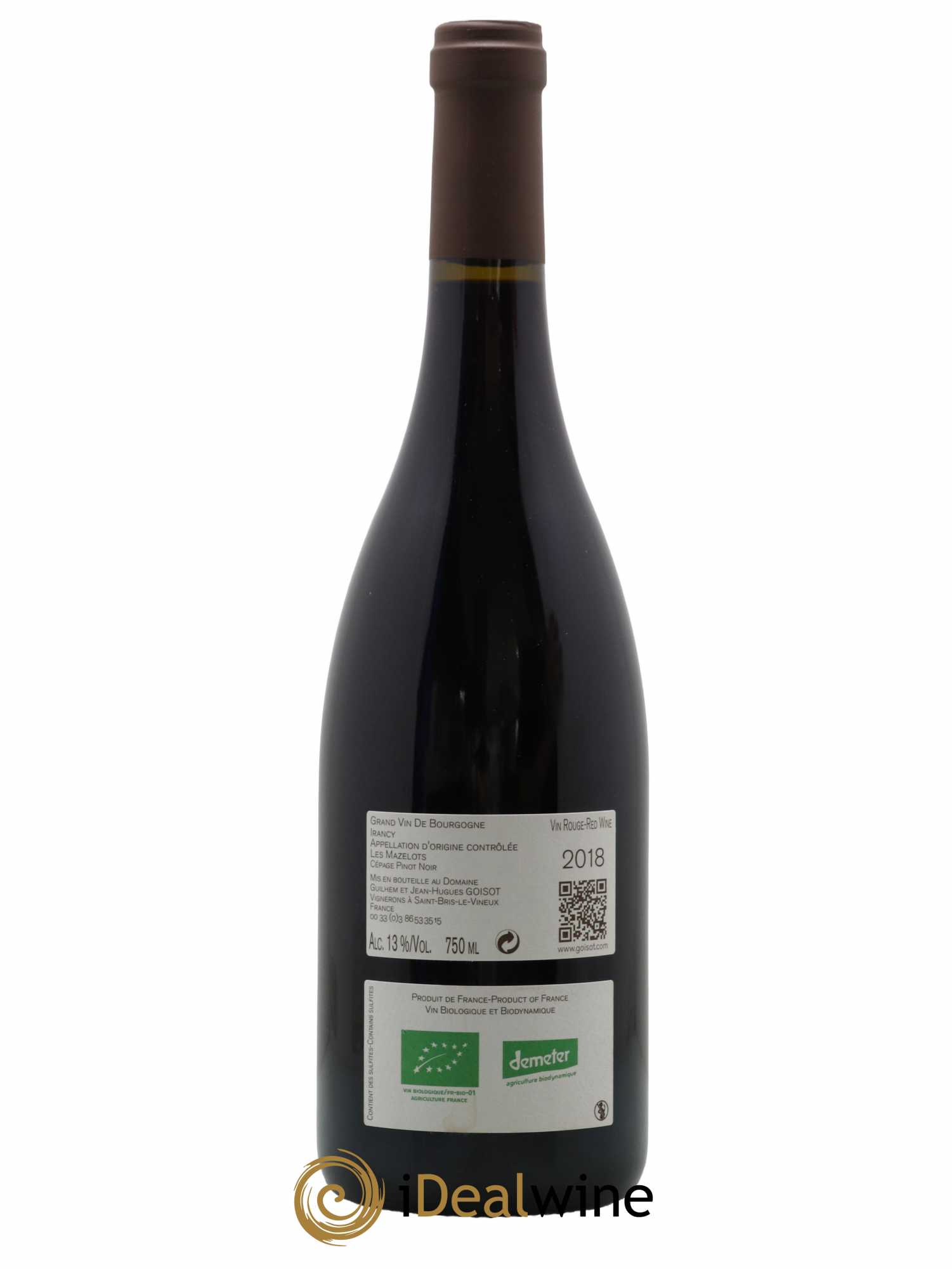 Irancy Les Mazelots Goisot 2018 - Lot de 1 bouteille - 1