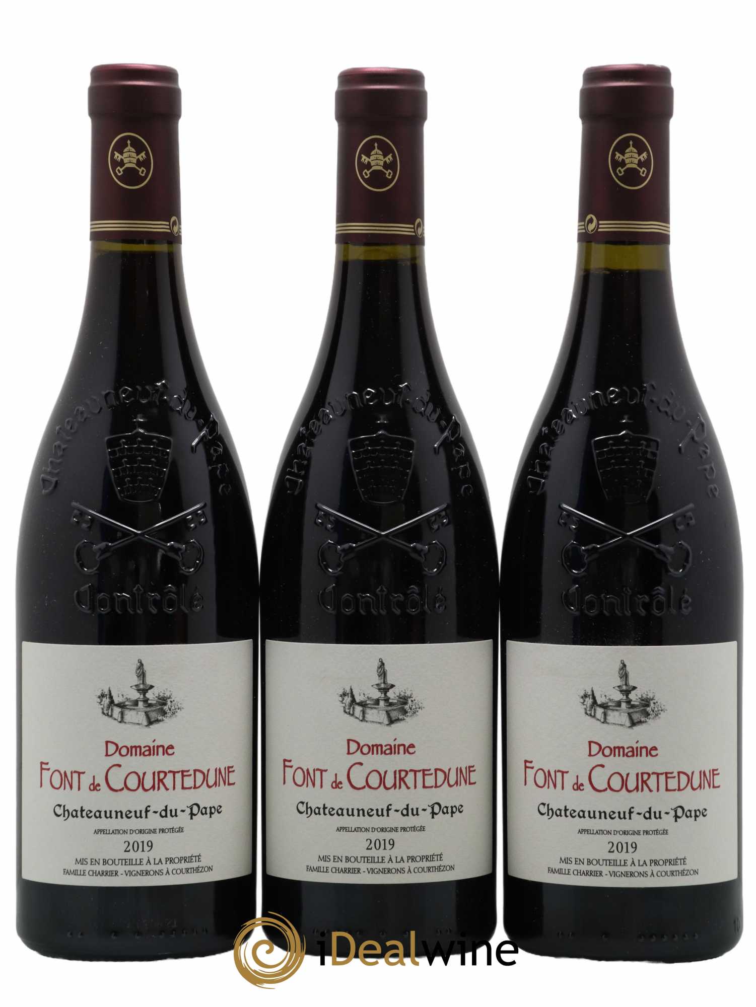 Châteauneuf-du-Pape Font De Courtedune 2019 - Lot de 3 bouteilles - 0