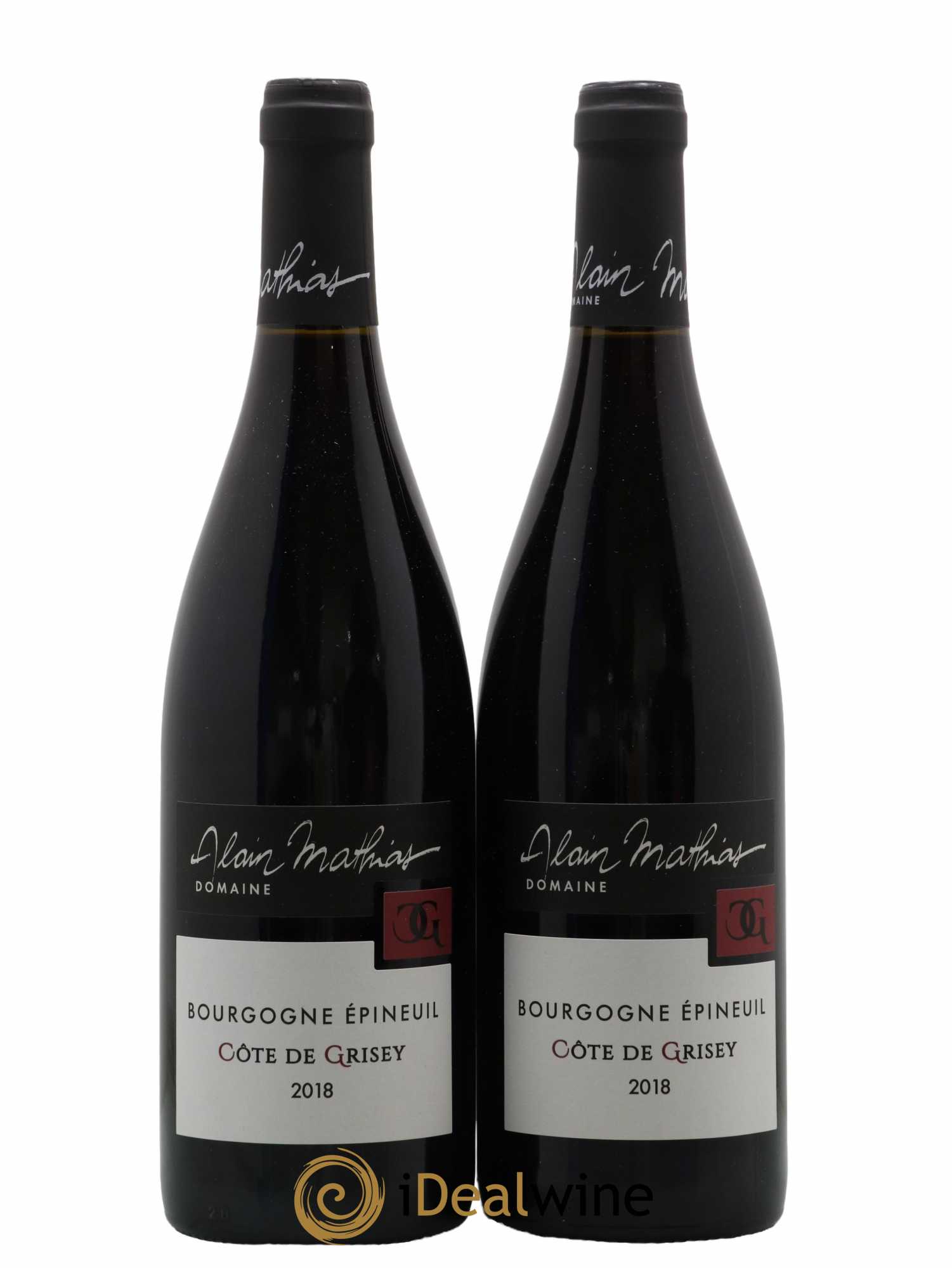 Bourgogne Epineuil Côte De Grisey Alain Mathias 2018 - Lot de 2 bouteilles - 0