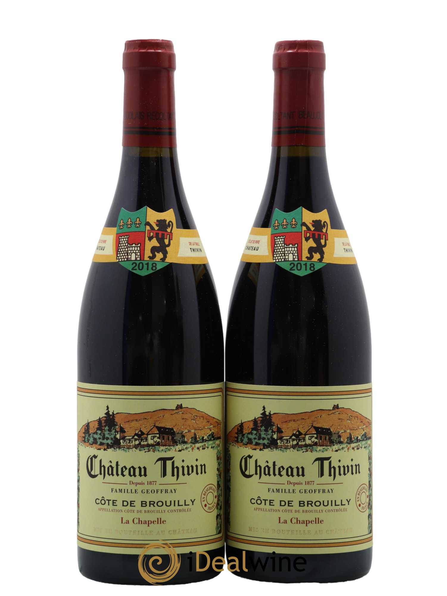 Côte de Brouilly Cuvée La Chapelle Château Thivin 2018 - Lot de 2 bouteilles - 0