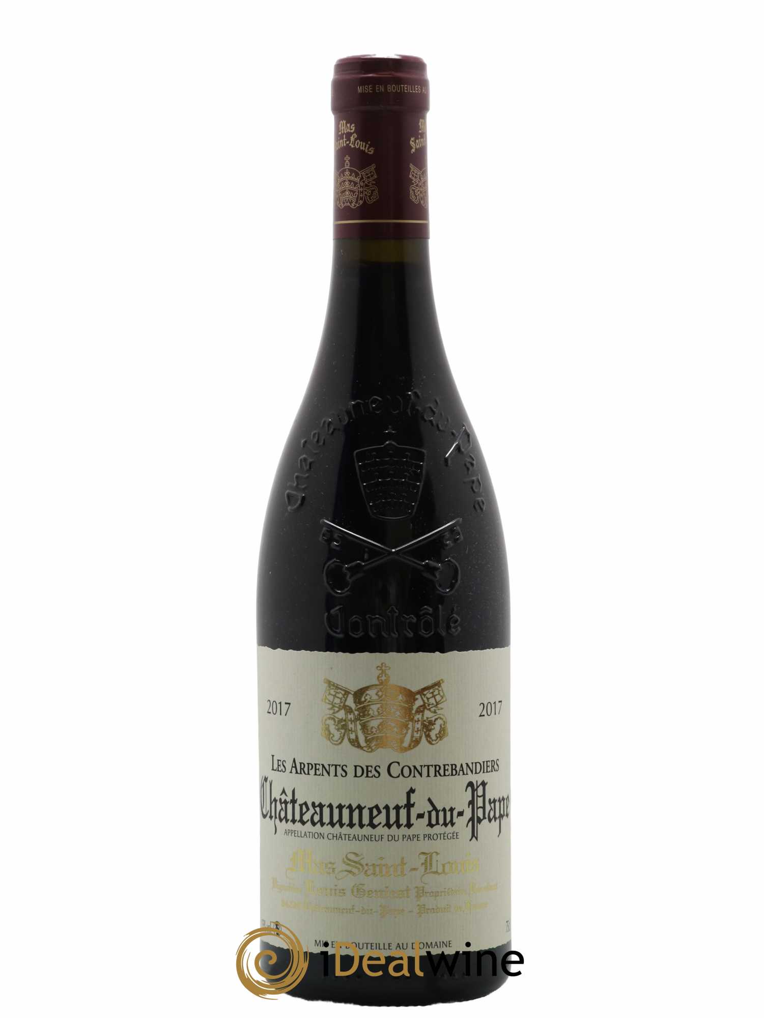 Châteauneuf-du-Pape Les Arpents des Contrebandiers Mas Saint-Louis 2017 - Lot de 1 bouteille - 0