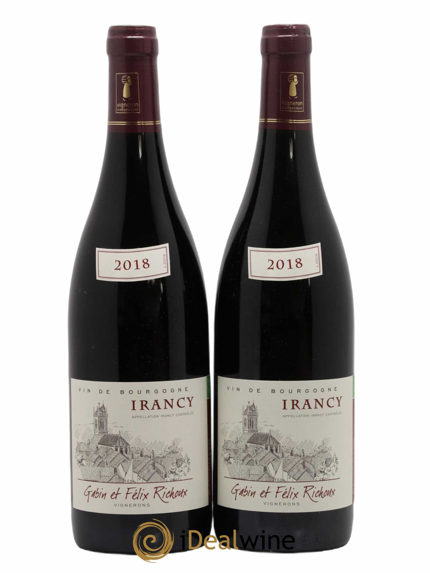 Irancy Gabin et Félix Richoux 2018 - Lot de 2 bouteilles - 0