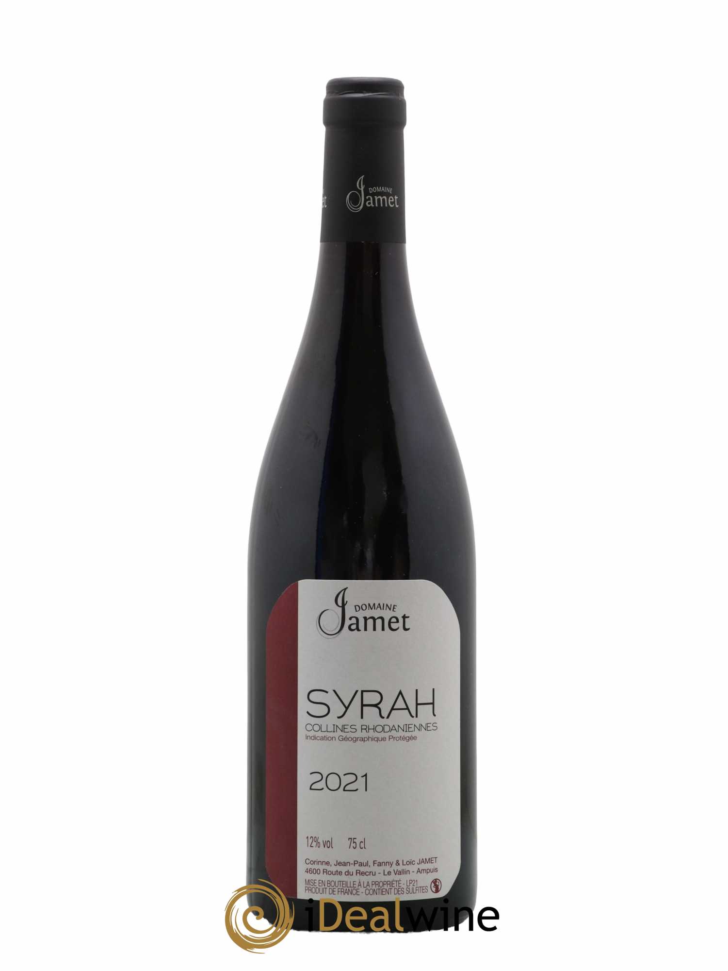 Collines Rhodaniennes Syrah Jamet (Domaine) 2021 - Lot de 1 bouteille - 0