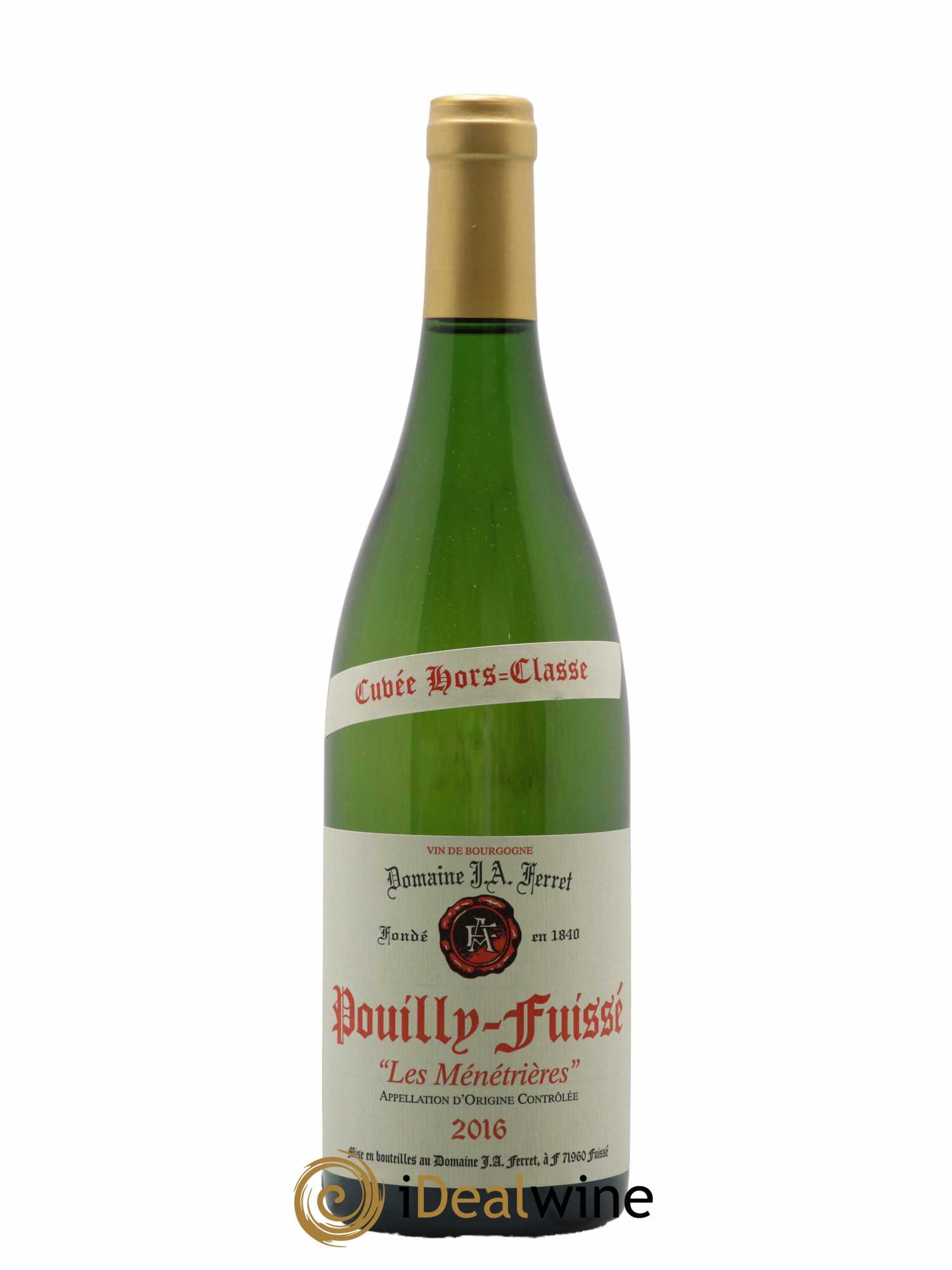 Pouilly-Fuissé 1er Cru Hors Classe Les Ménétrières J.A. Ferret (Domaine) 2016 - Lot de 1 bouteille - 0