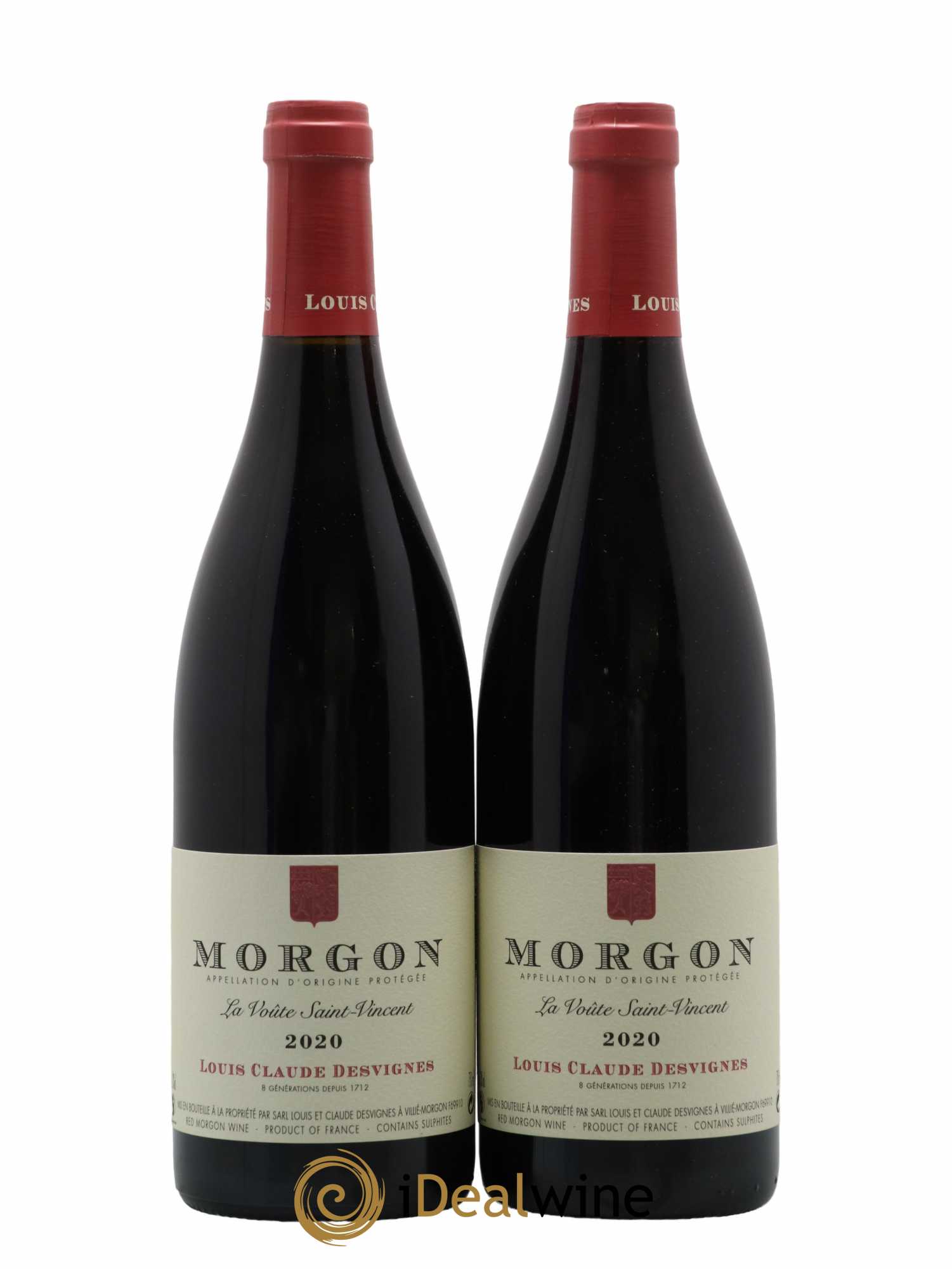 Morgon La Voûte Saint Vincent Louis-Claude Desvignes 2020 - Lot de 2 bouteilles - 0