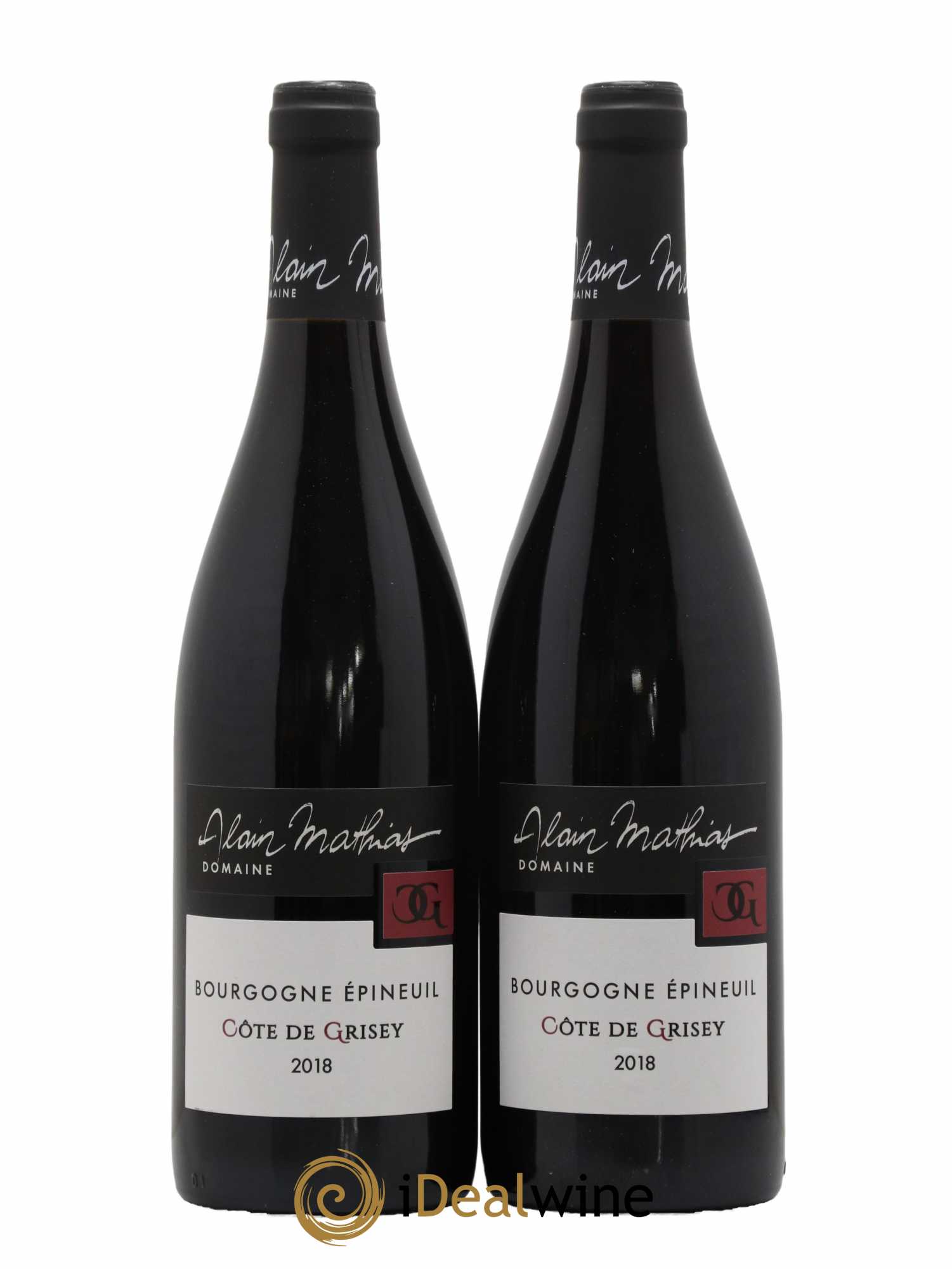 Bourgogne Epineuil Côte De Grisey Alain Mathias 2018 - Lot de 2 bouteilles - 0