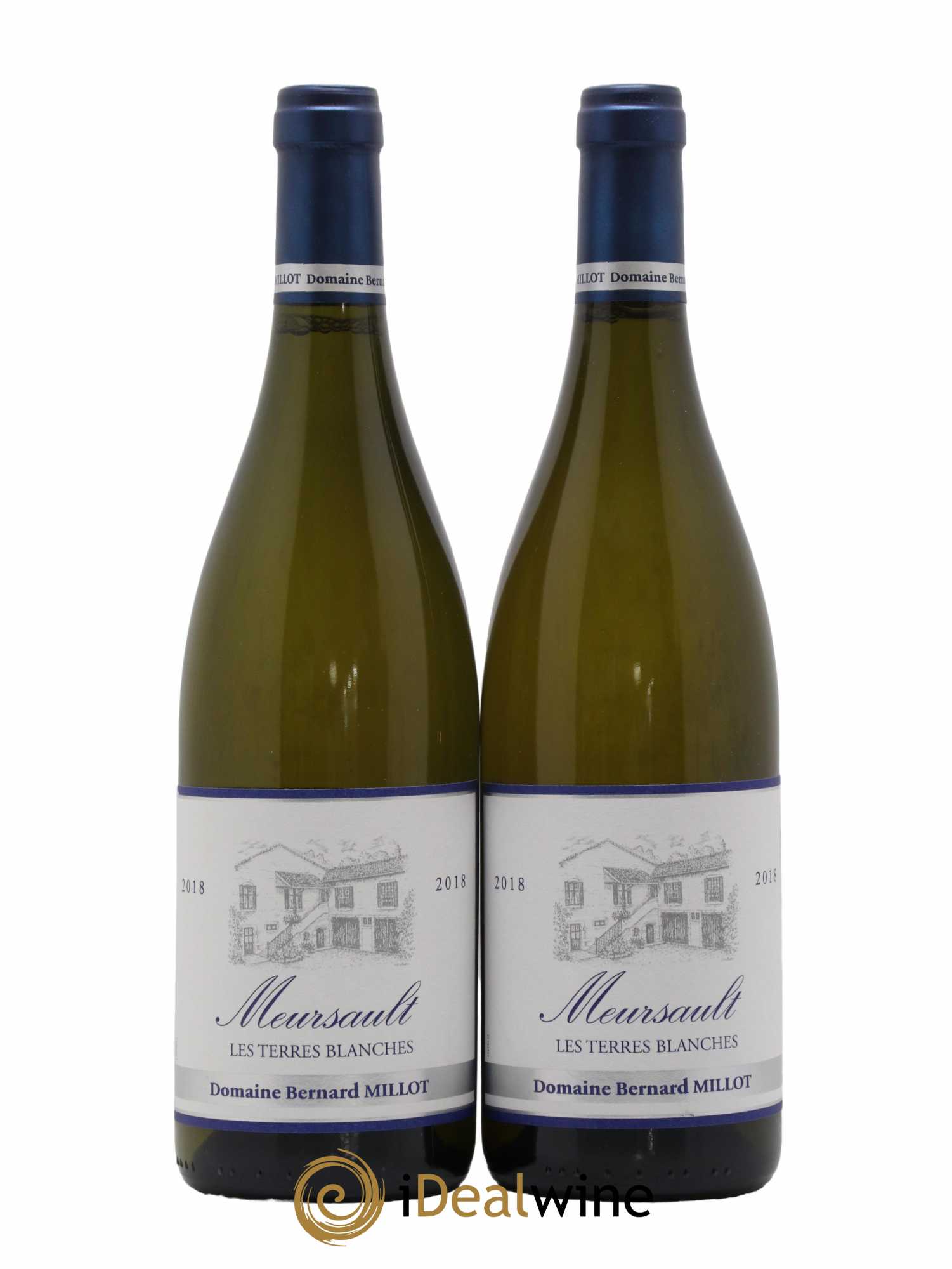 Meursault Les Terres Blanches Bernard Millot 2018 - Lot de 2 bouteilles - 0