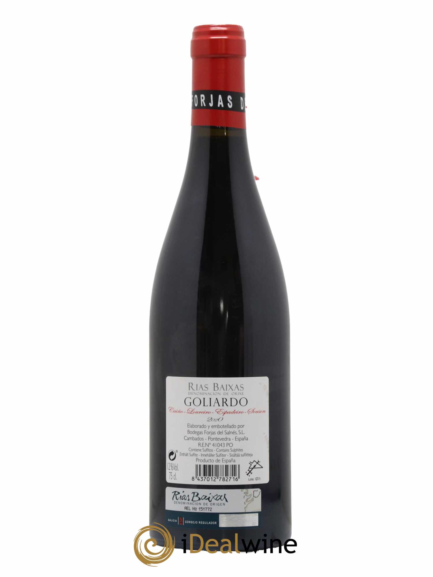 Espagne Forjas del Salnés Rias Baixas Goliardo Tinto 2020 - Lot de 1 bouteille - 1