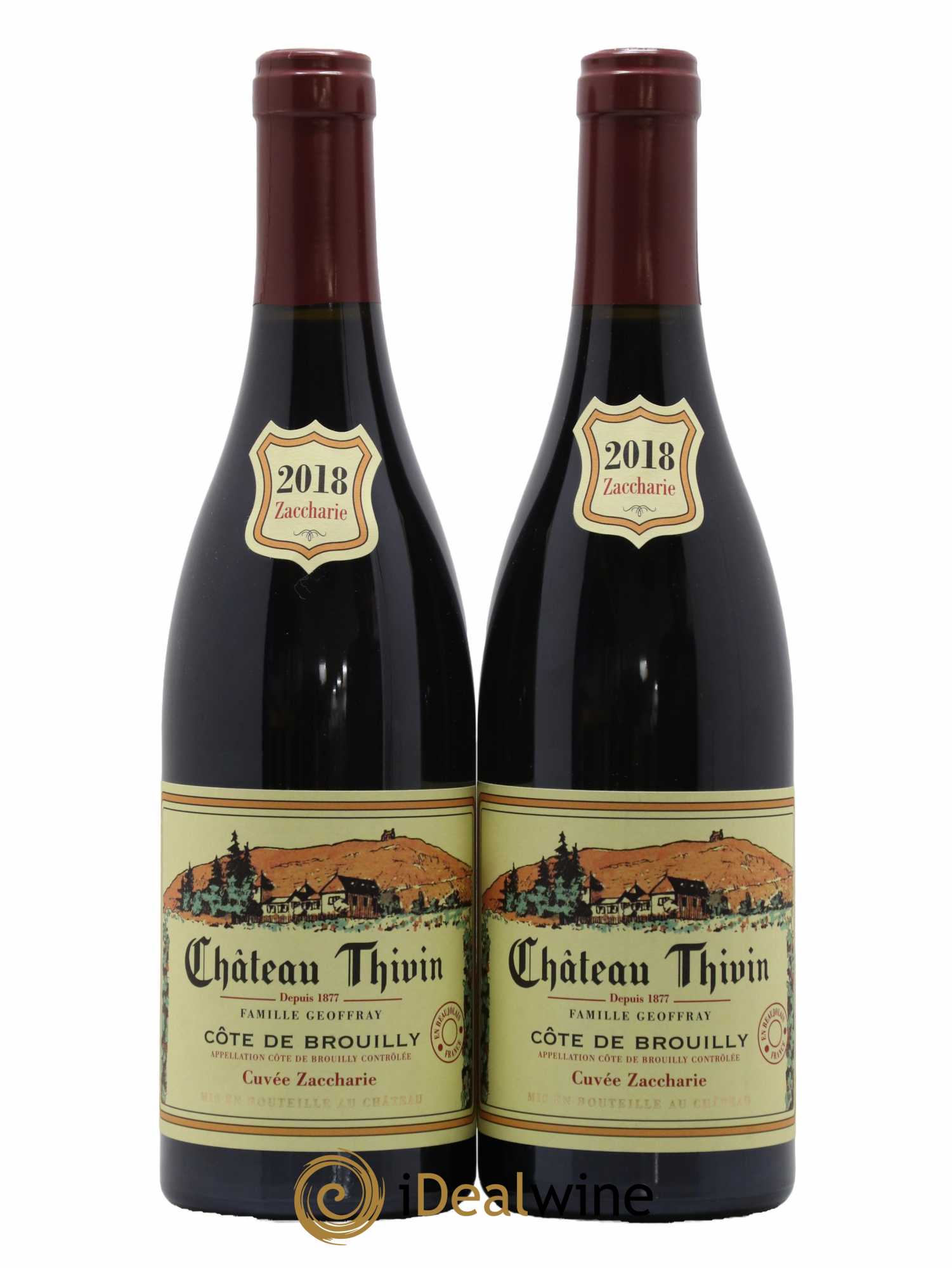 Côte de Brouilly Cuvée Zaccharie Château Thivin 2018 - Lot de 2 bouteilles - 0