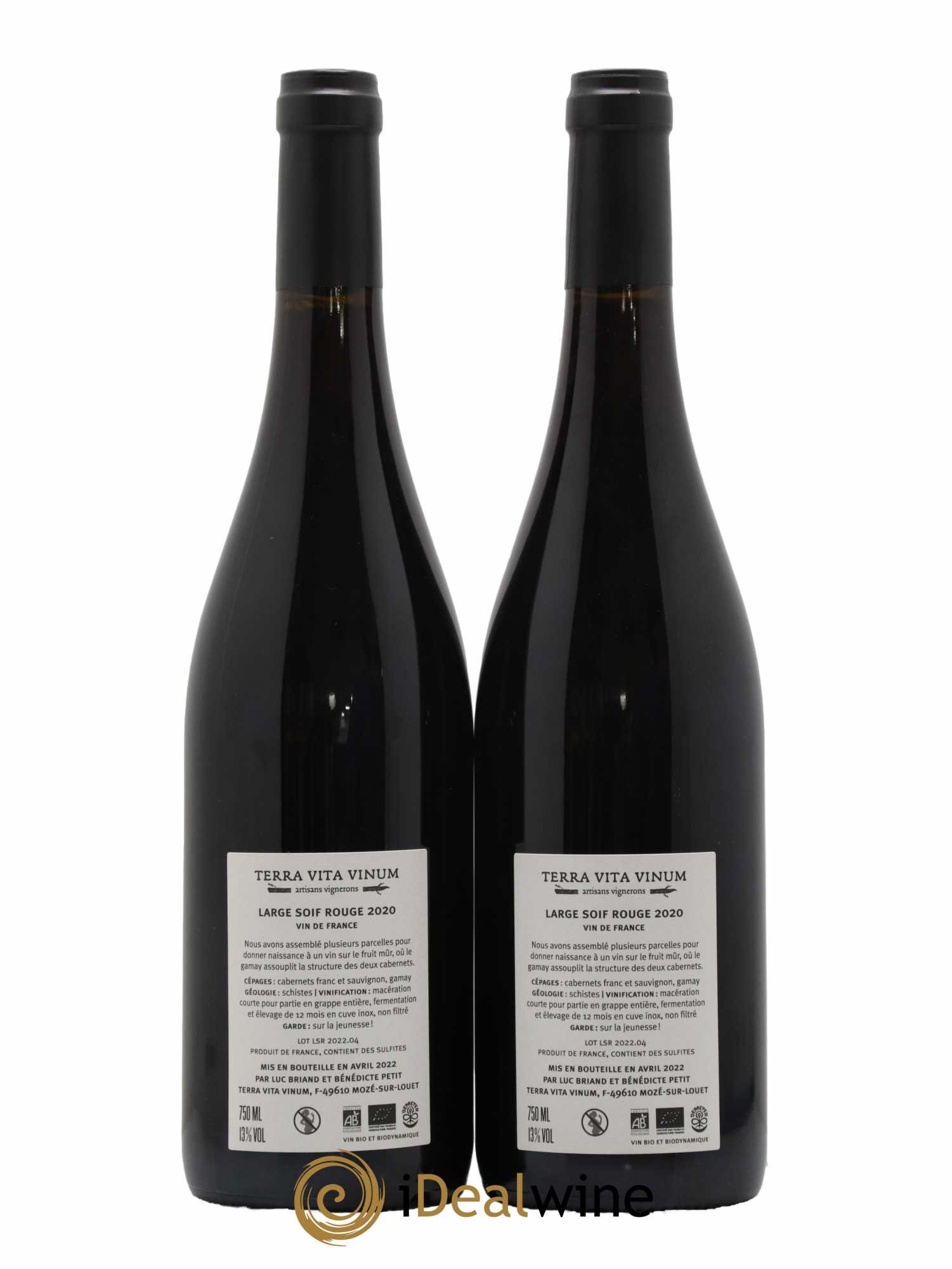 Vin de France Large Soif Terra Vita Vinum 2020 - Lot de 2 bouteilles - 1