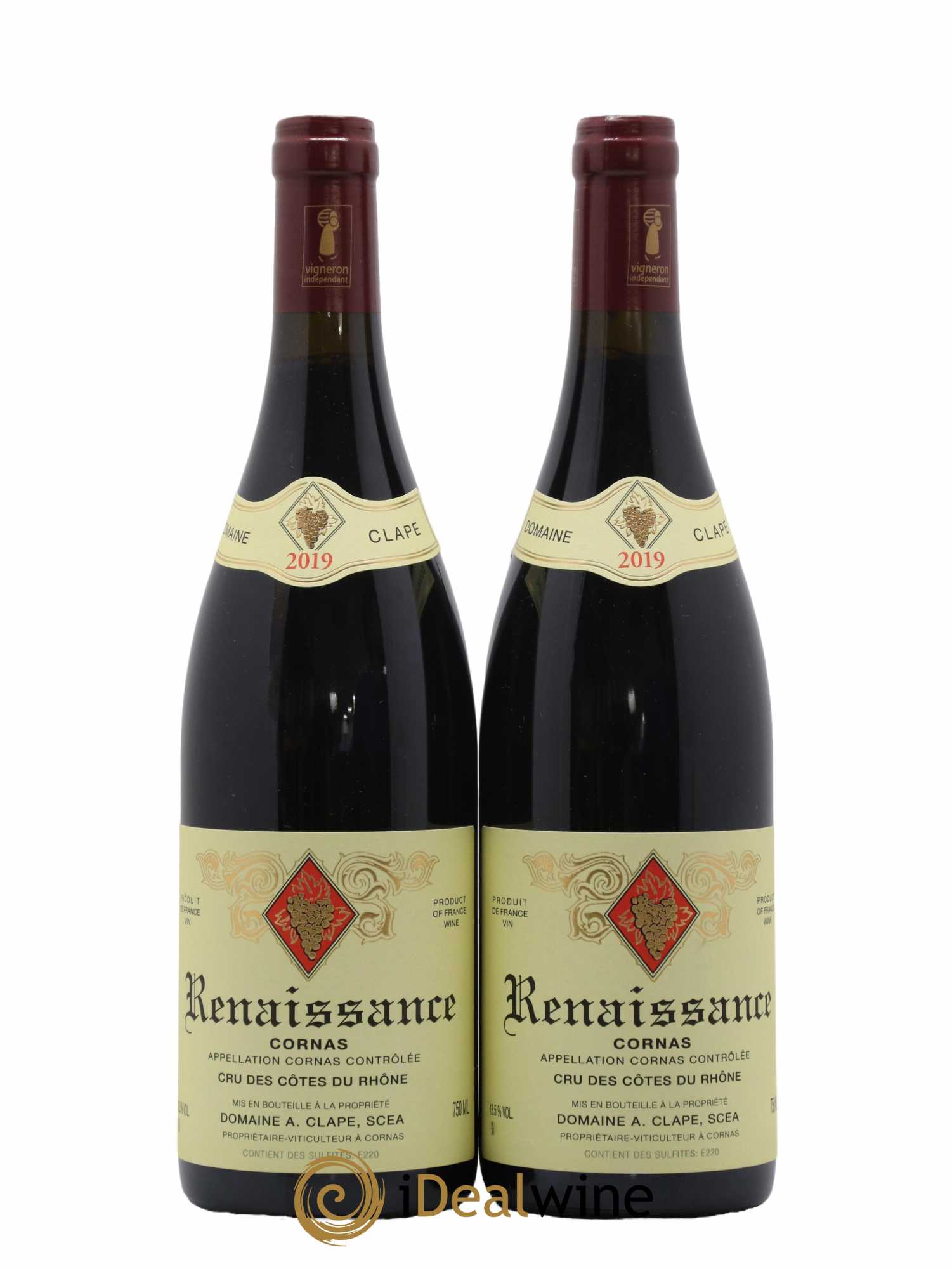 Cornas Renaissance Auguste Clape 2019 - Lot de 2 bouteilles - 0