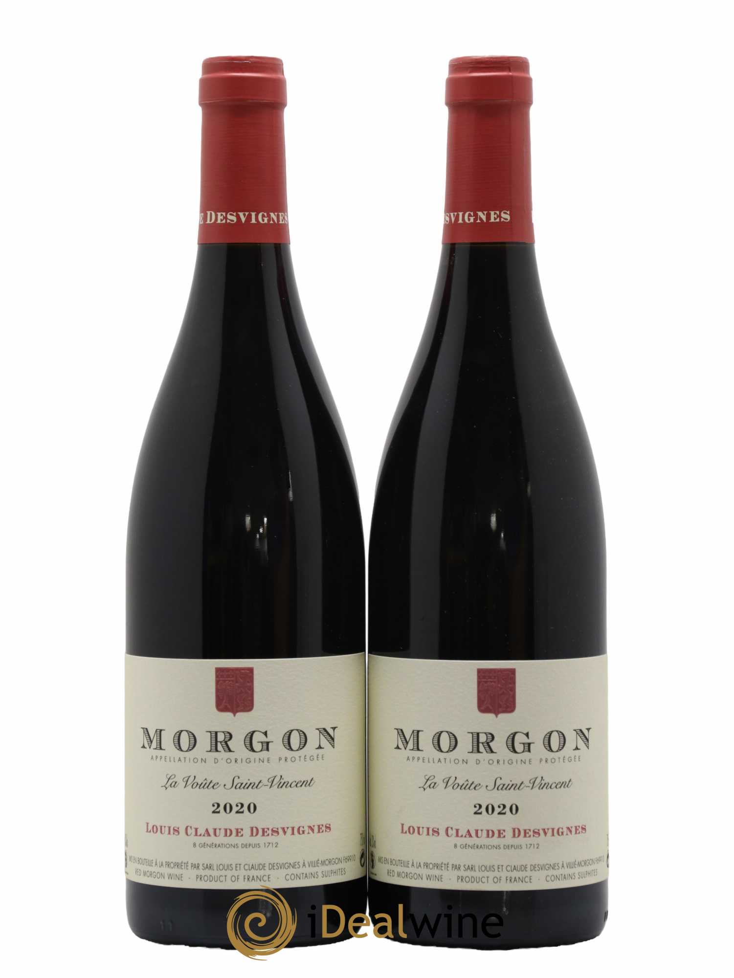 Morgon La Voûte Saint Vincent Louis-Claude Desvignes 2020 - Lot de 2 bouteilles - 0
