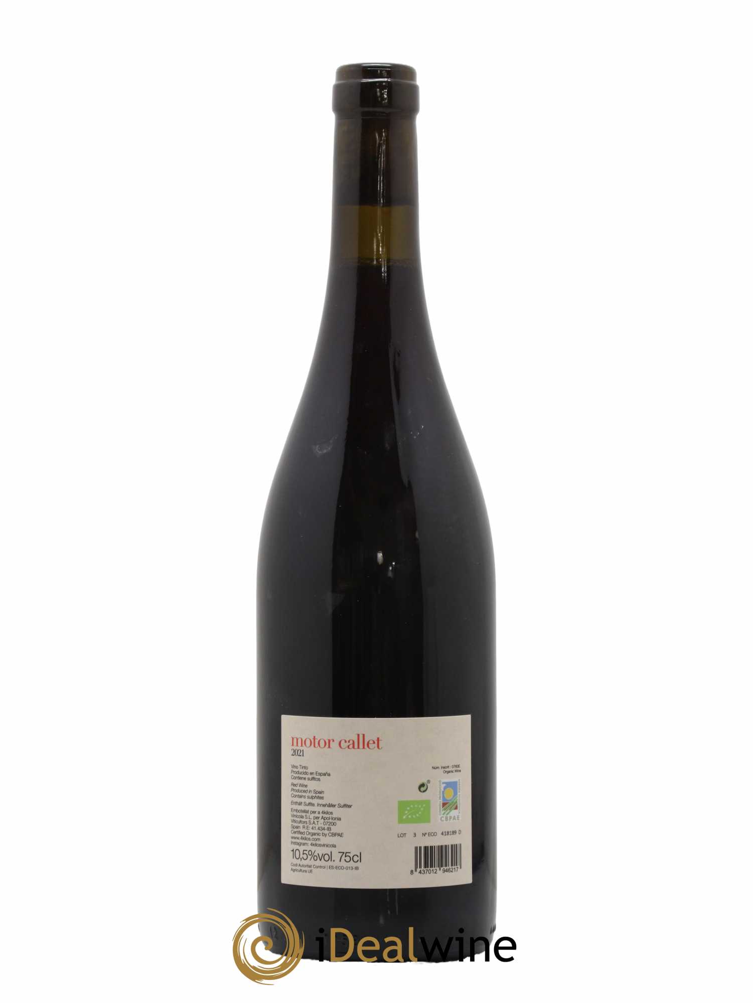 Espagne 4 Kilos VT Mallorca Motor Callet 2021 - Lot de 1 bouteille - 1