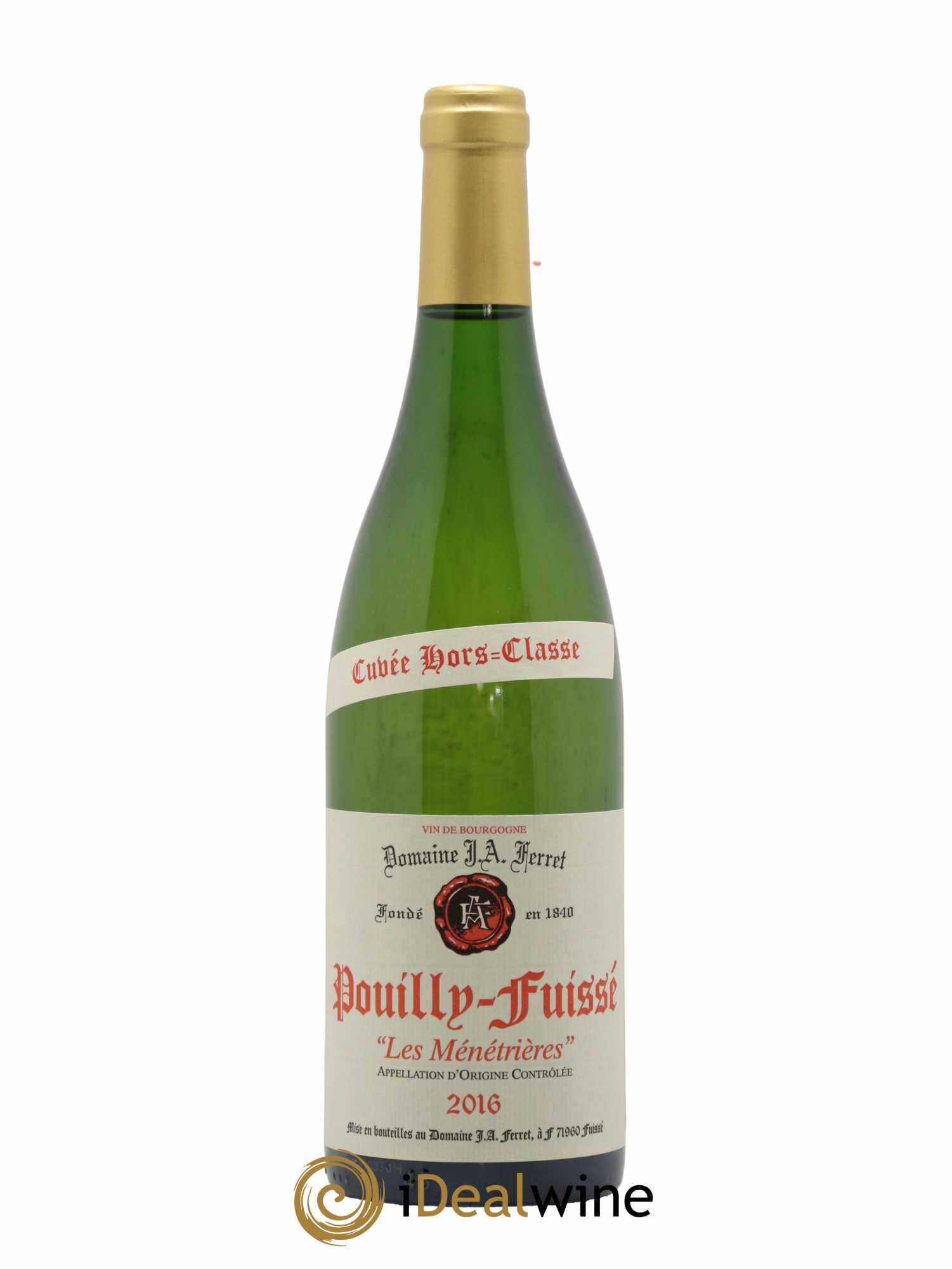 Pouilly-Fuissé 1er Cru Hors Classe Les Ménétrières J.A. Ferret (Domaine) 2016 - Lot de 1 bouteille - 0