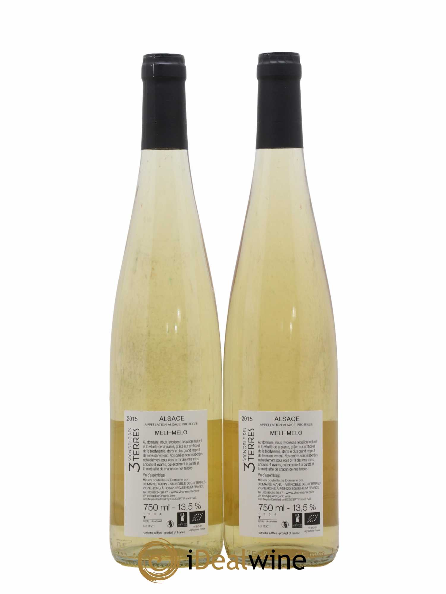 Alsace Méli Mélo Vignoble Des 3 Terres Domaine Mann 2015 - Lotto di 2 bottiglie - 1