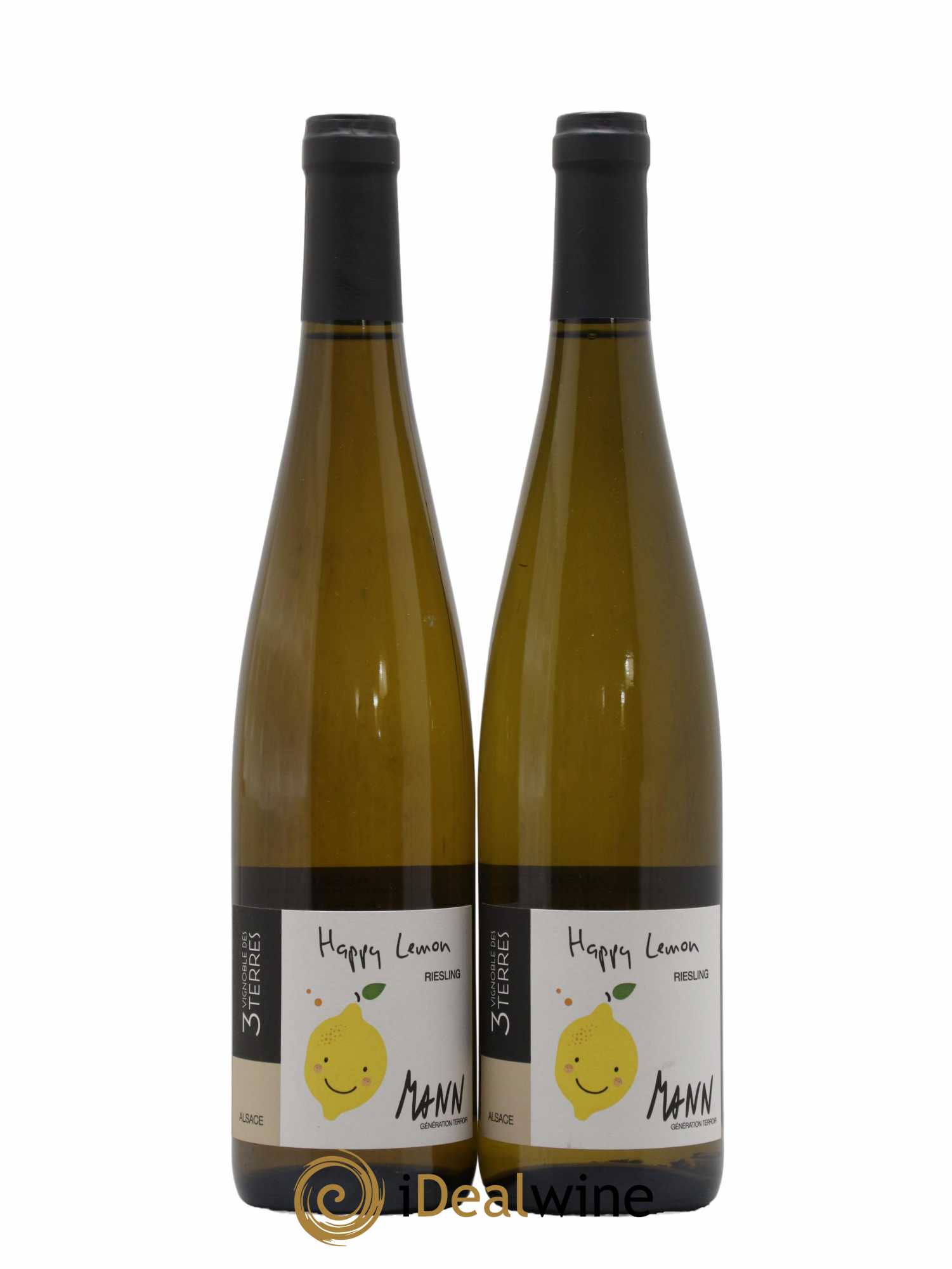 Alsace Riesling Happy Lemon Vignoble Des 3 Terres Domaine Mann 2021 - Lot de 2 bouteilles - 0
