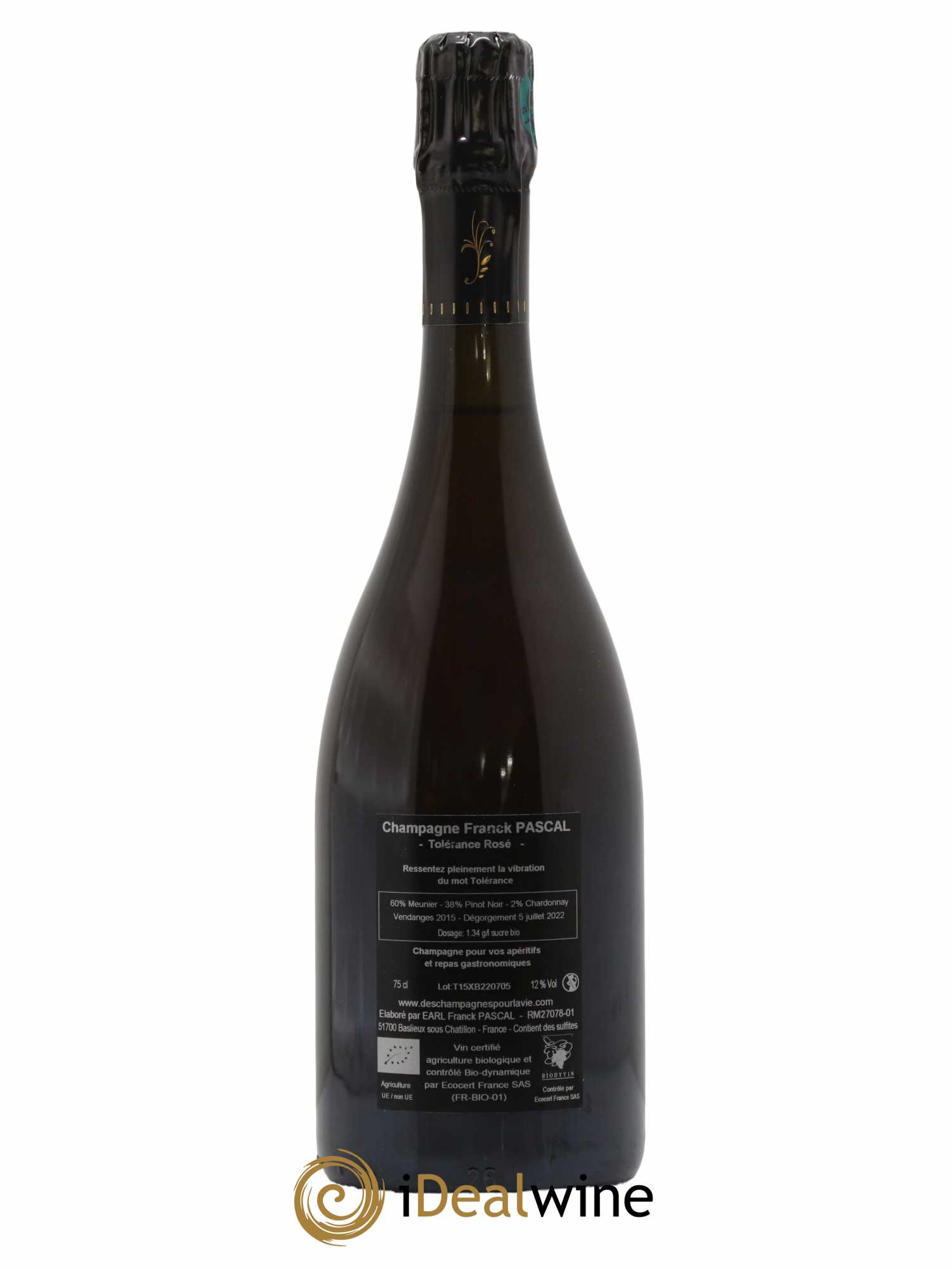 Tolérance Brut Franck Pascal 2015 - Lot de 1 bouteille - 1