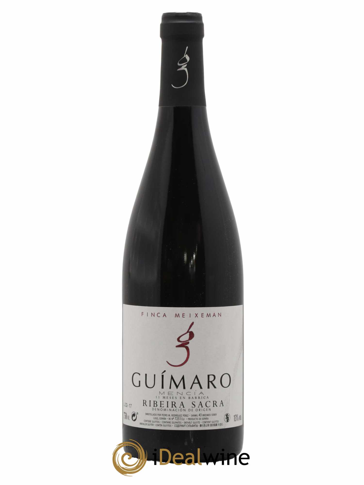 Espagne Guimaro Mencia Ribeira Sacra Finca Meixeman 2017 - Lot de 1 bouteille - 0