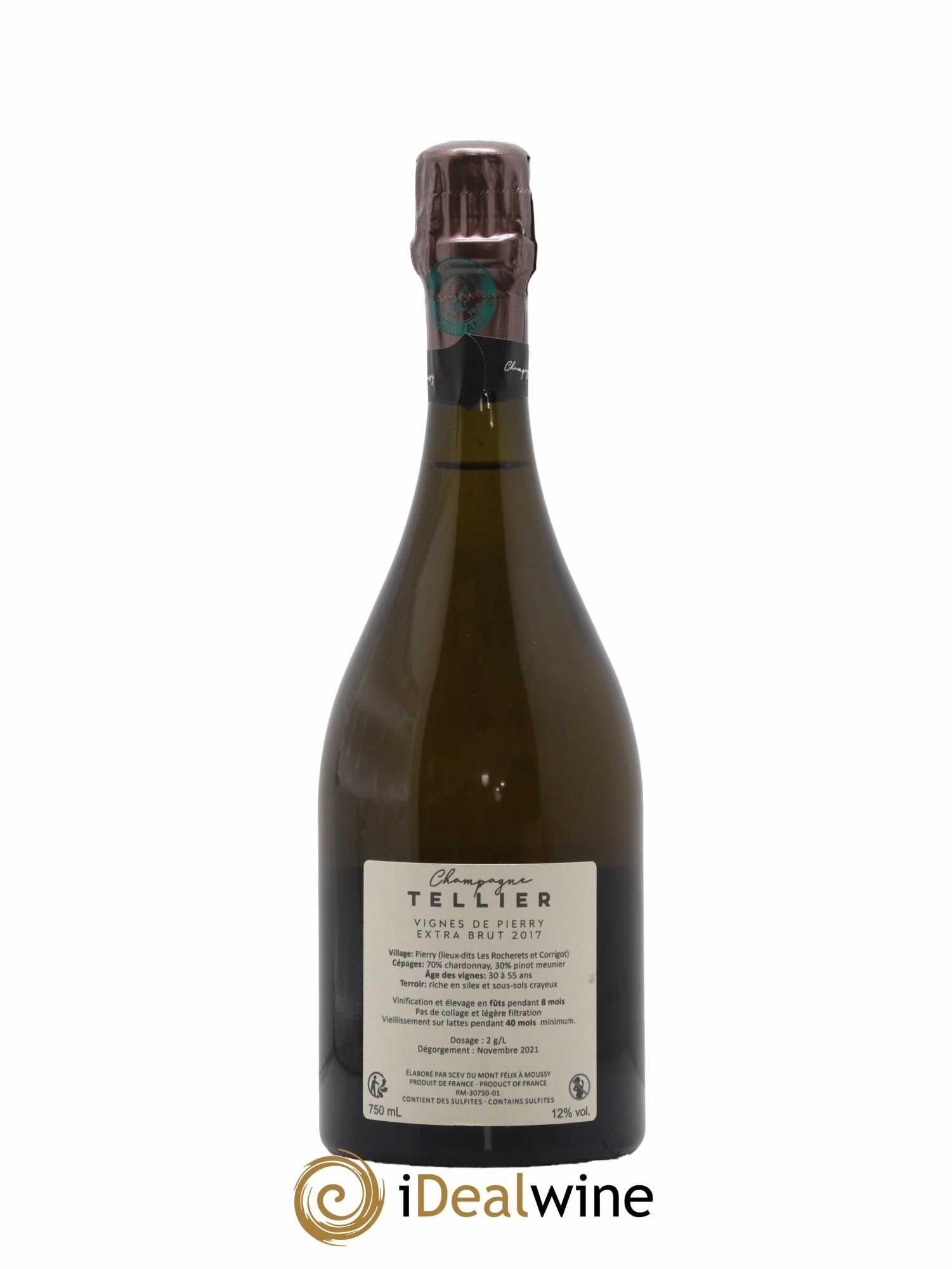 Vignes de Pierry 1er Cru Extra-Brut Tellier 2017 - Lot de 1 bouteille - 1