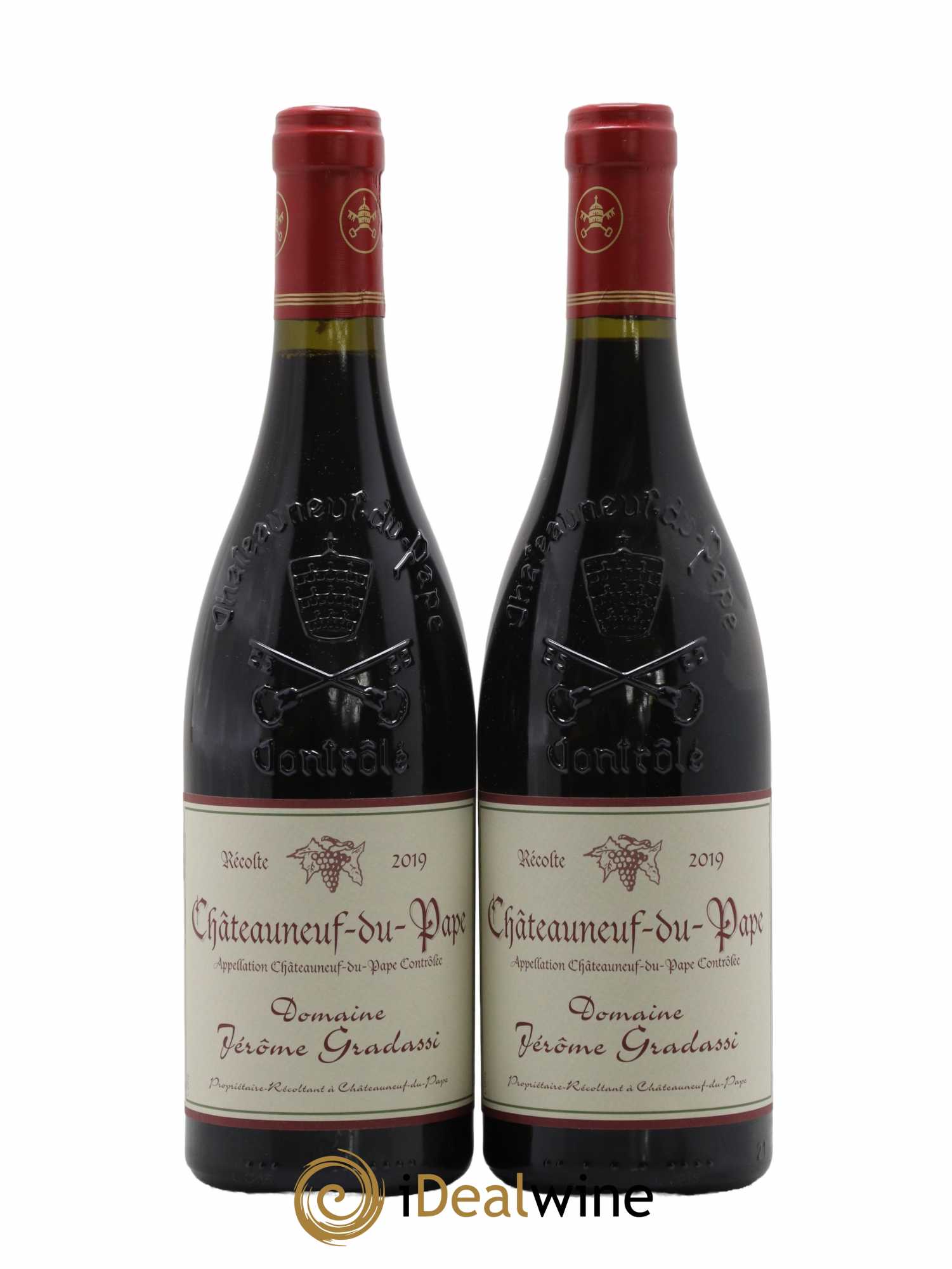 Châteauneuf-du-Pape Jérôme Gradassi 2019 - Posten von 2 Flaschen - 0