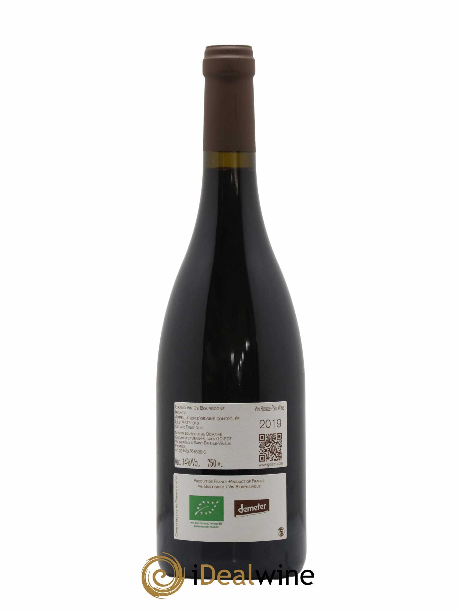 Irancy Les Mazelots Goisot 2019 - Lot de 1 bouteille - 1