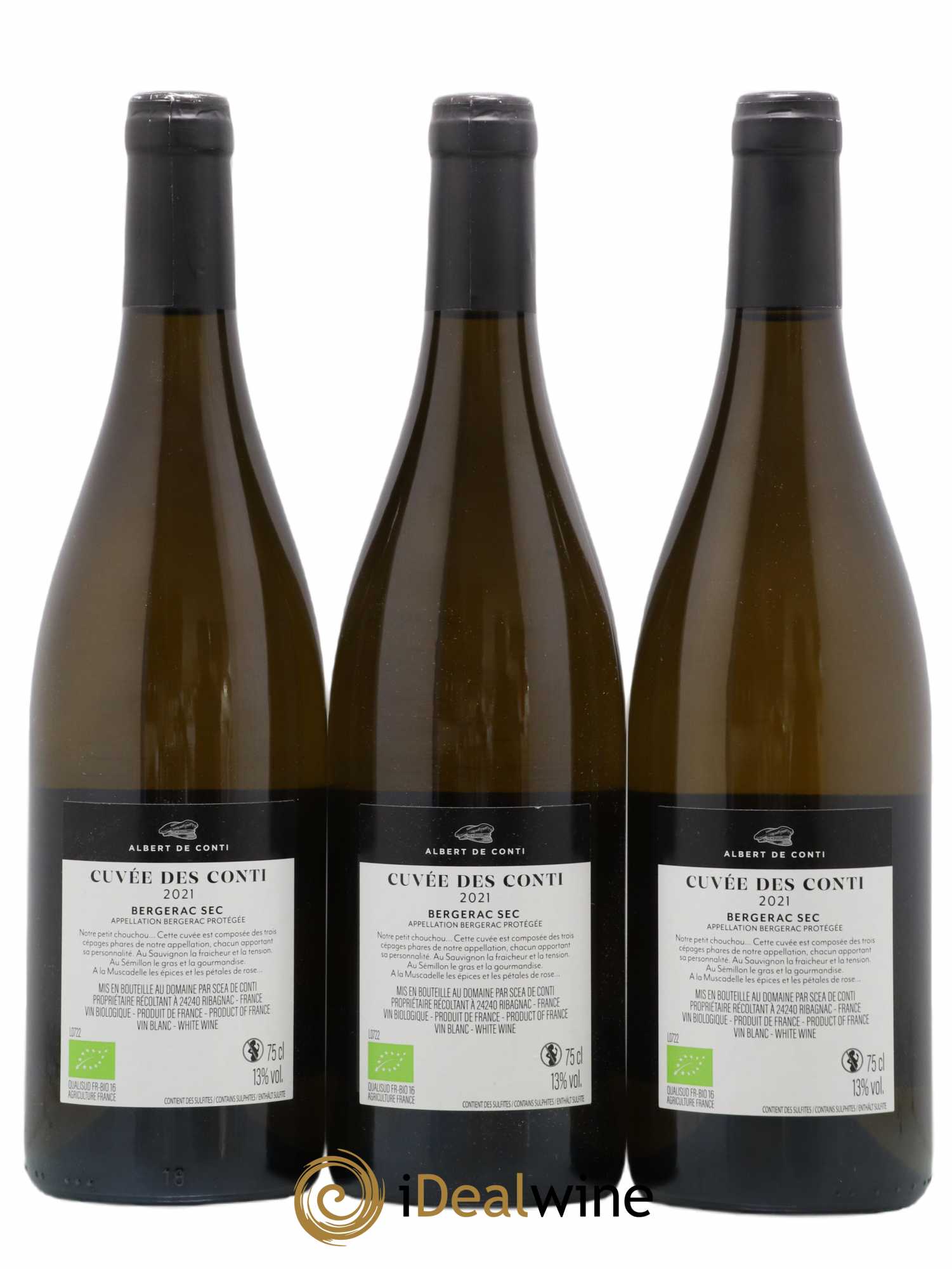 Bergerac Château Tour des Gendres Cuvée des Conti Famille de Conti  (ohne Mindestpreis) 2021 - Posten von 3 Flaschen - 1