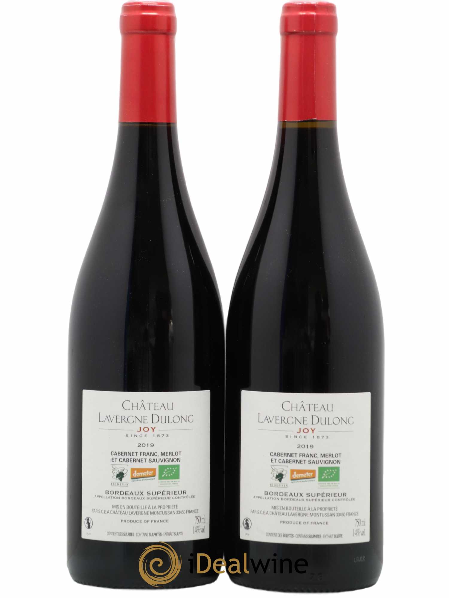 Joy Château Lavergne Dulong (sans prix de réserve) 2019 - Lot de 2 bouteilles - 1