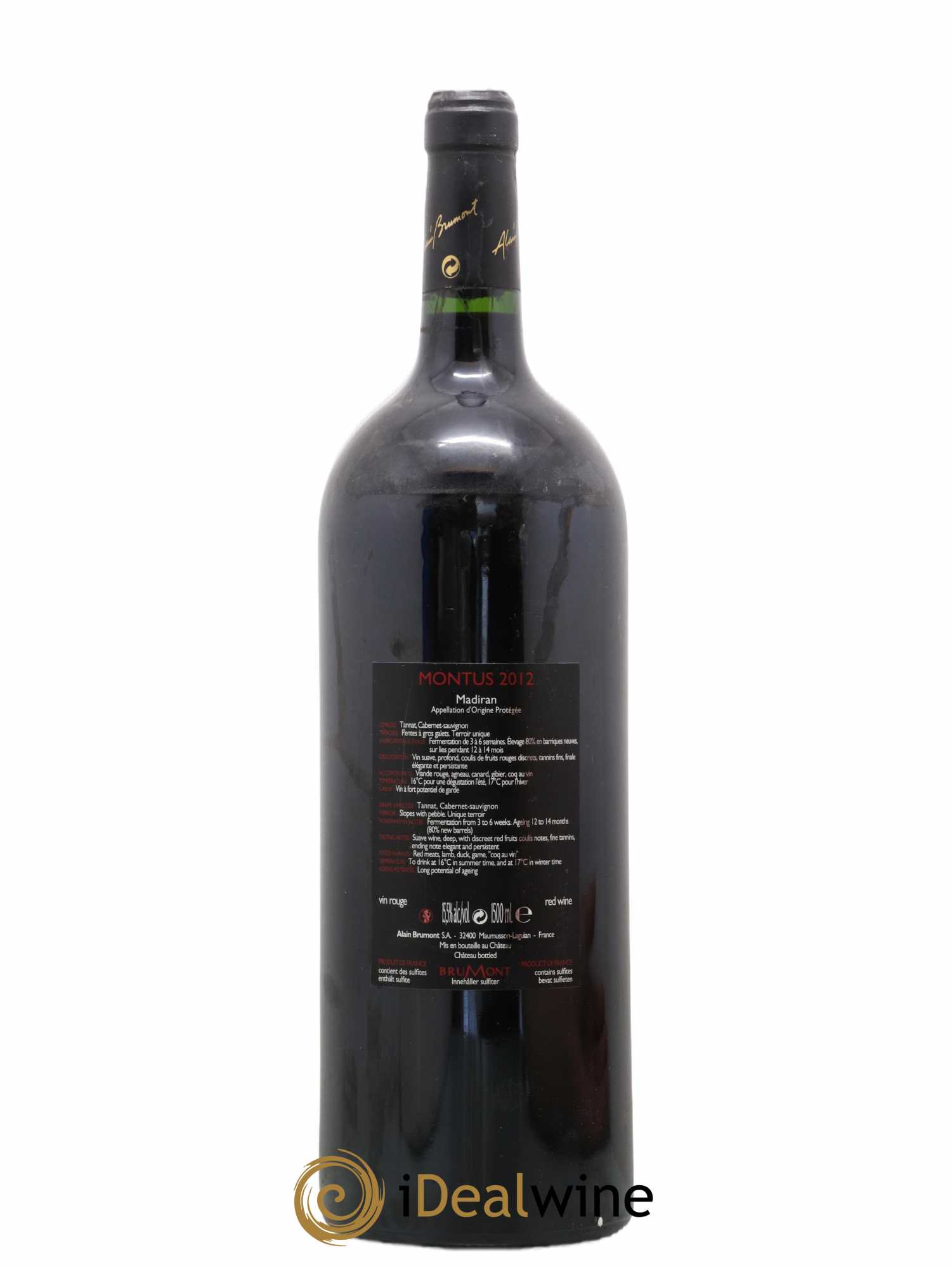 Madiran Château Montus Alain Brumont 2012 - Lot de 1 magnum - 1