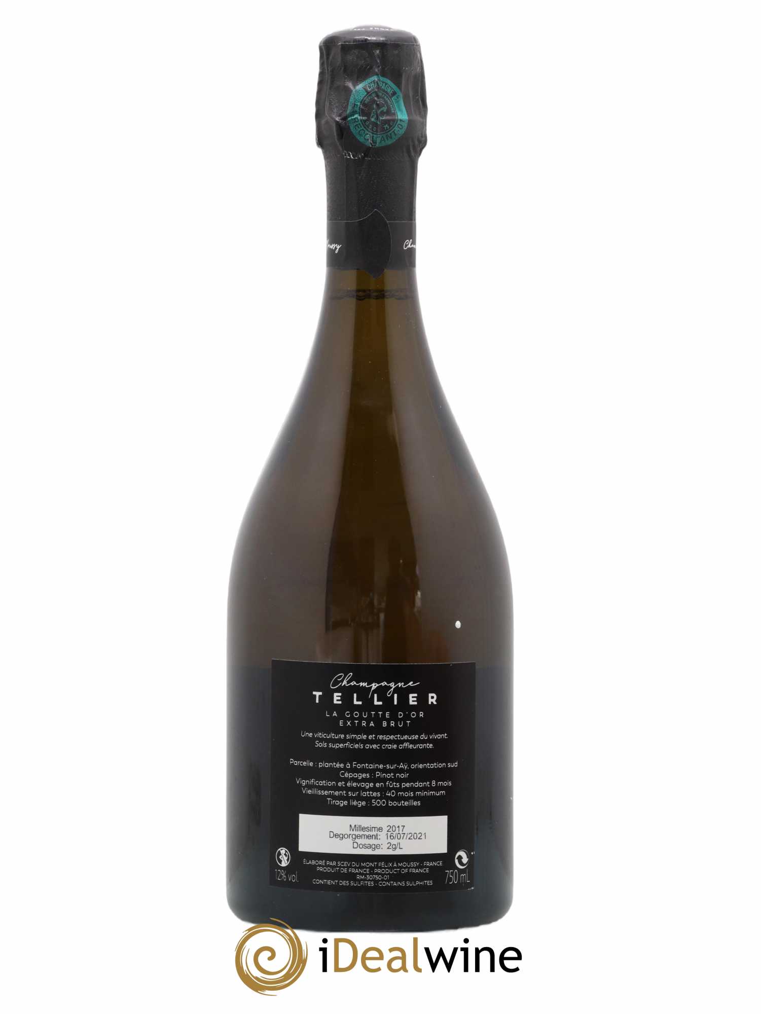 La Goutte d'Or Extra-Brut Tellier 2017 - Lot de 1 bouteille - 1