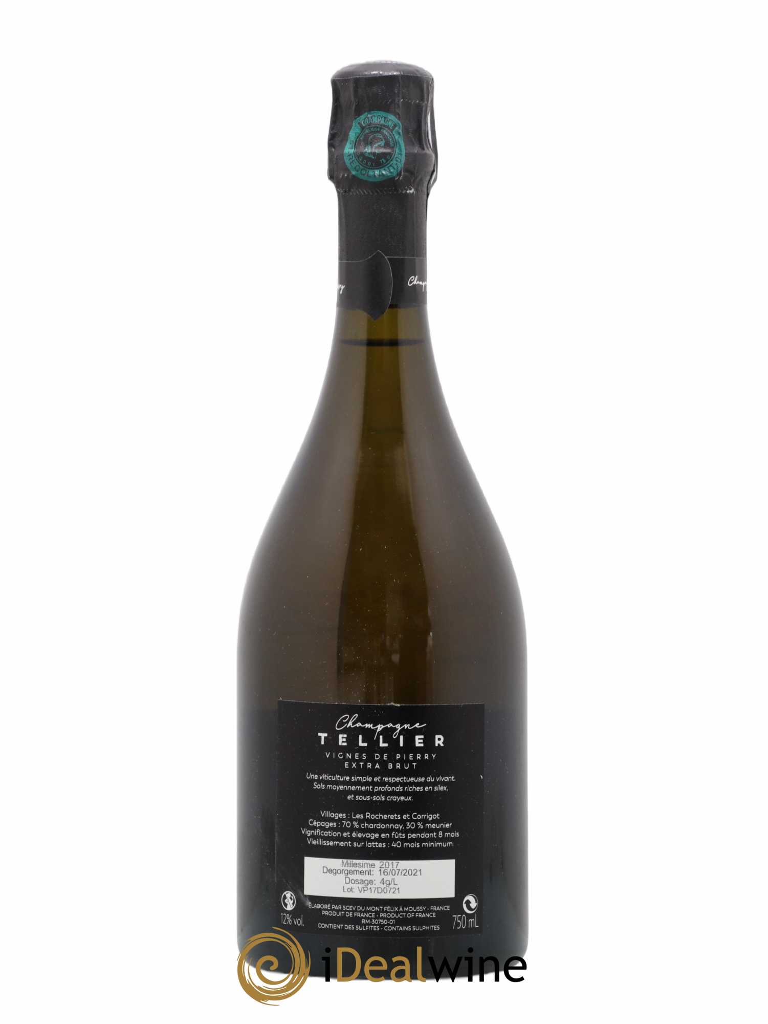 Vignes de Pierry 1er Cru Extra-Brut Tellier 2017 - Lot de 1 bouteille - 1