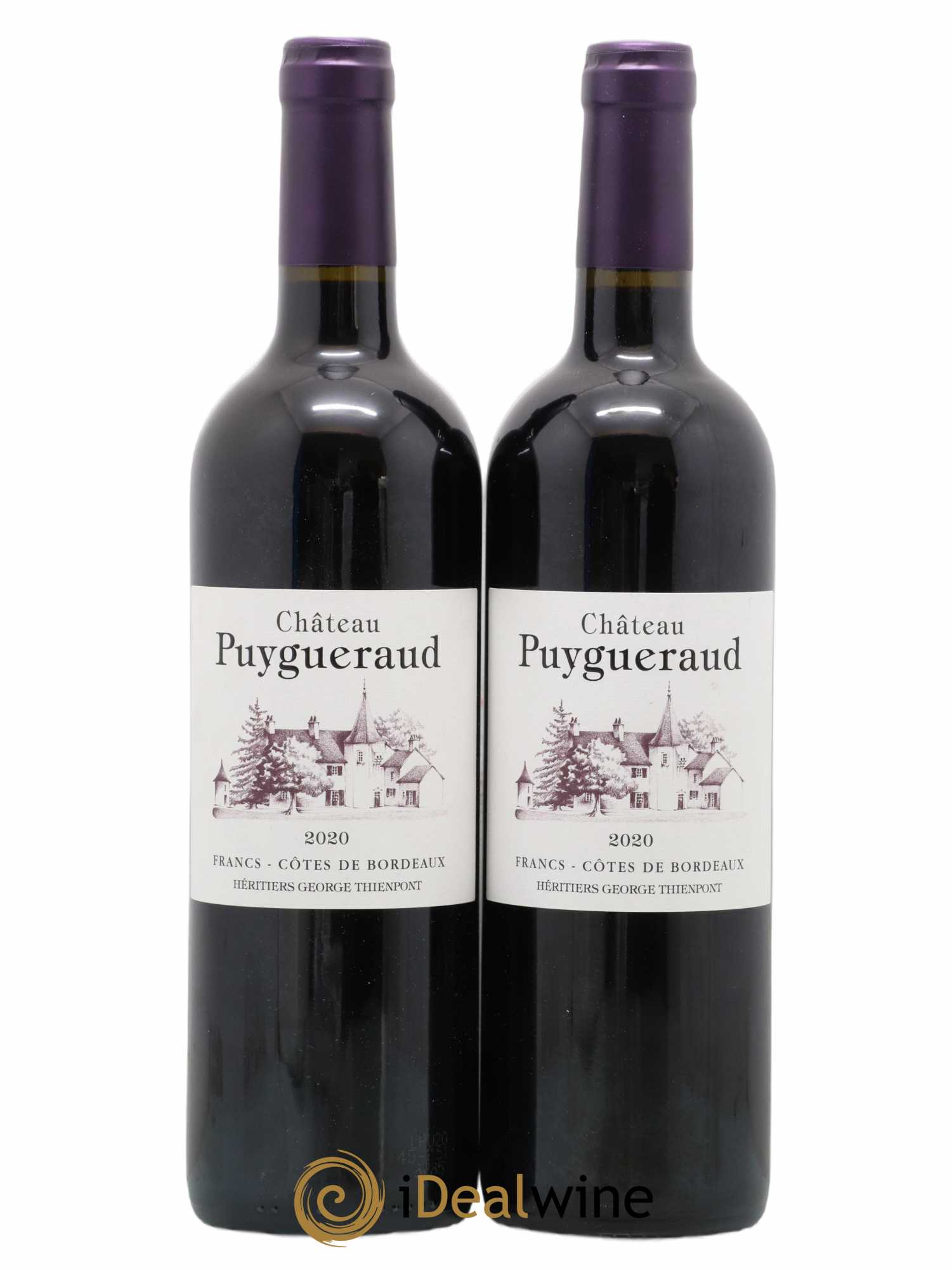Château Puygueraud (sans prix de réserve) 2020 - Lot de 2 bouteilles - 0