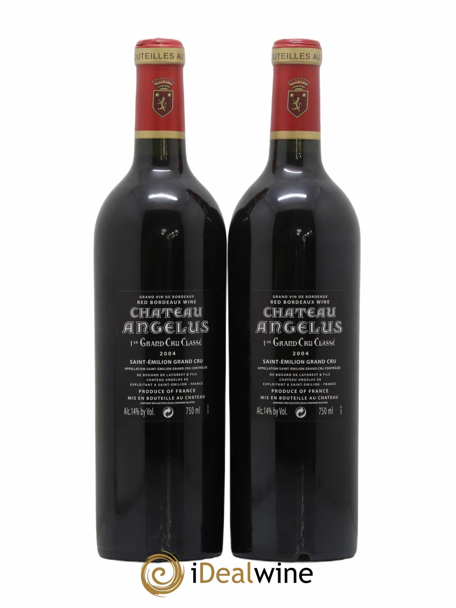 Château Angélus 1er Grand Cru Classé A 2004 - Lot de 2 bouteilles - 1