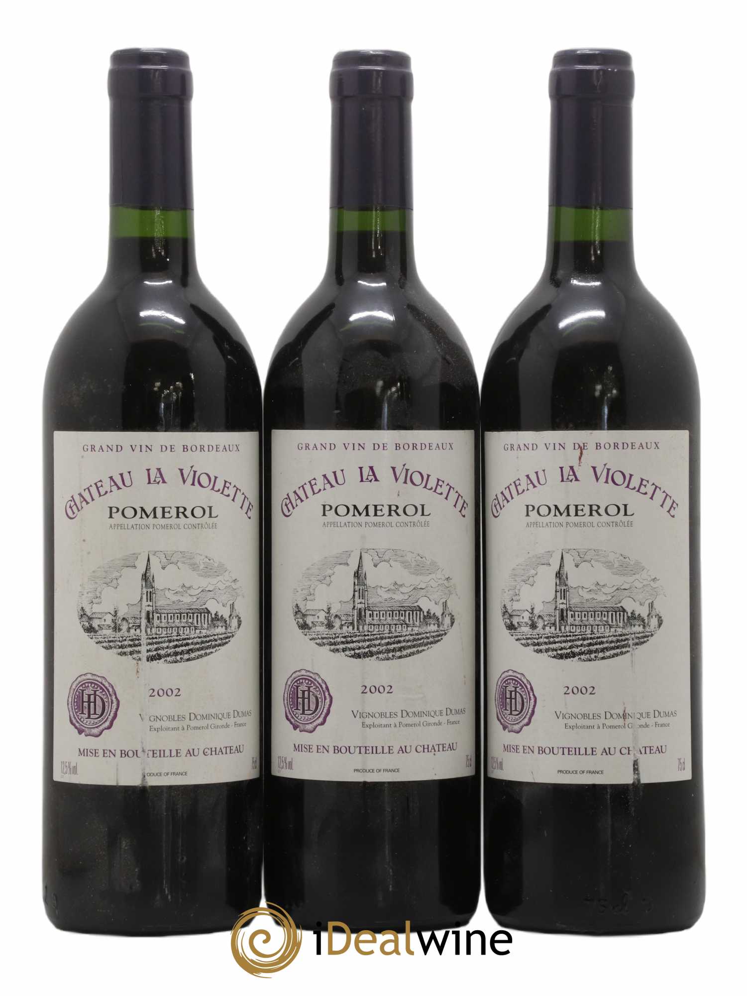 Château la Violette 2002 - Lot de 3 bouteilles - 0