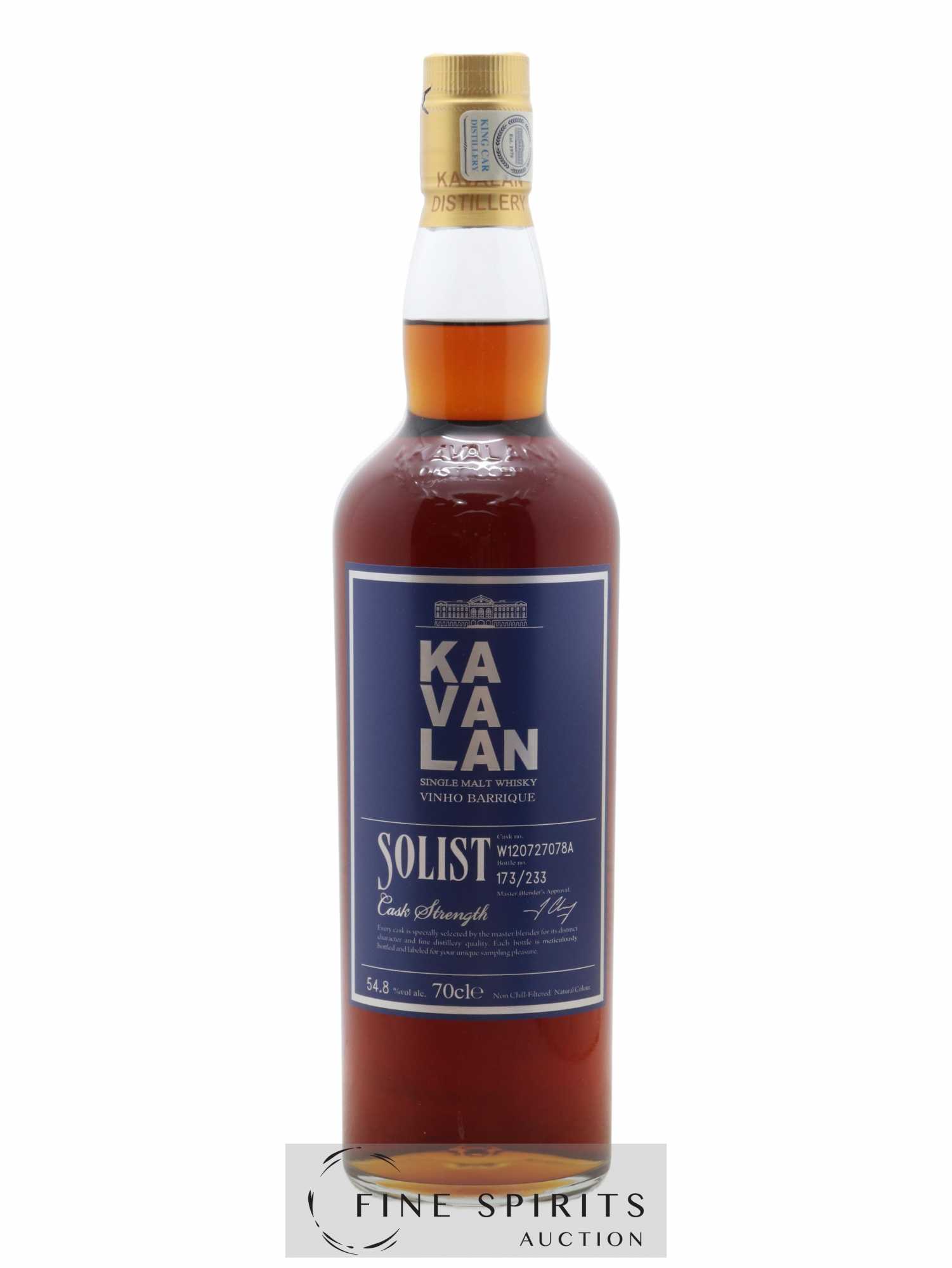 Kavalan Of. Solist Vinho Barrique Cask n°W120727078A - One of 233 - bottled 2016 Cask Strength - Lot de 1 bouteille - 1