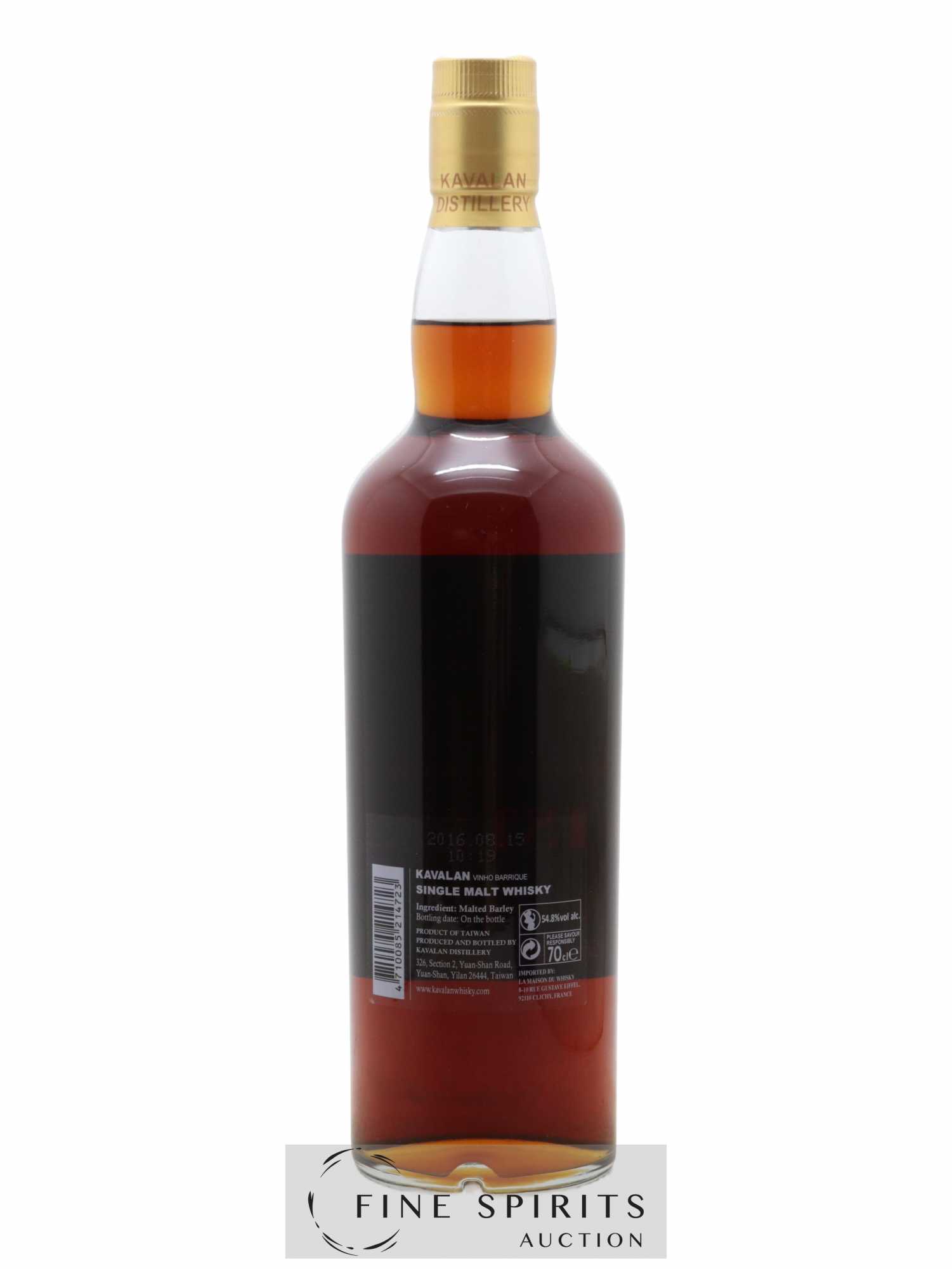 Kavalan Of. Solist Vinho Barrique Cask n°W120727078A - One of 233 - bottled 2016 Cask Strength - Lot de 1 bouteille - 2
