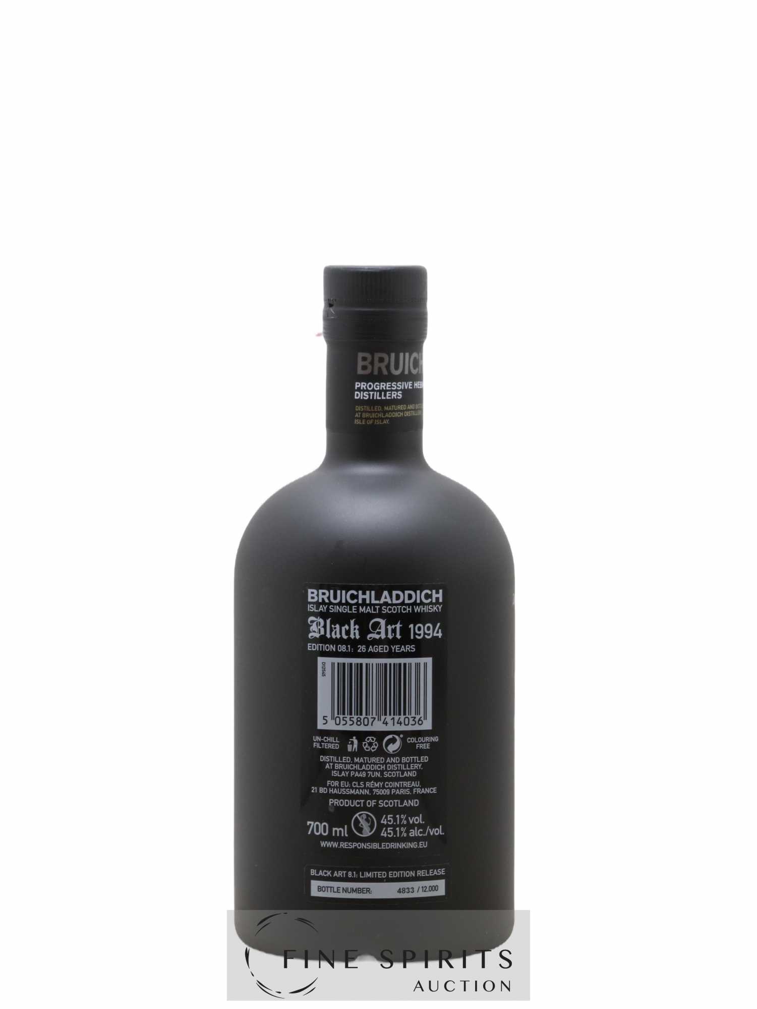 Bruichladdich 26 years 1994 Of. Black Art Edition 08.1 One of 12000 Unpeated - Posten von 1 Flasche - 2