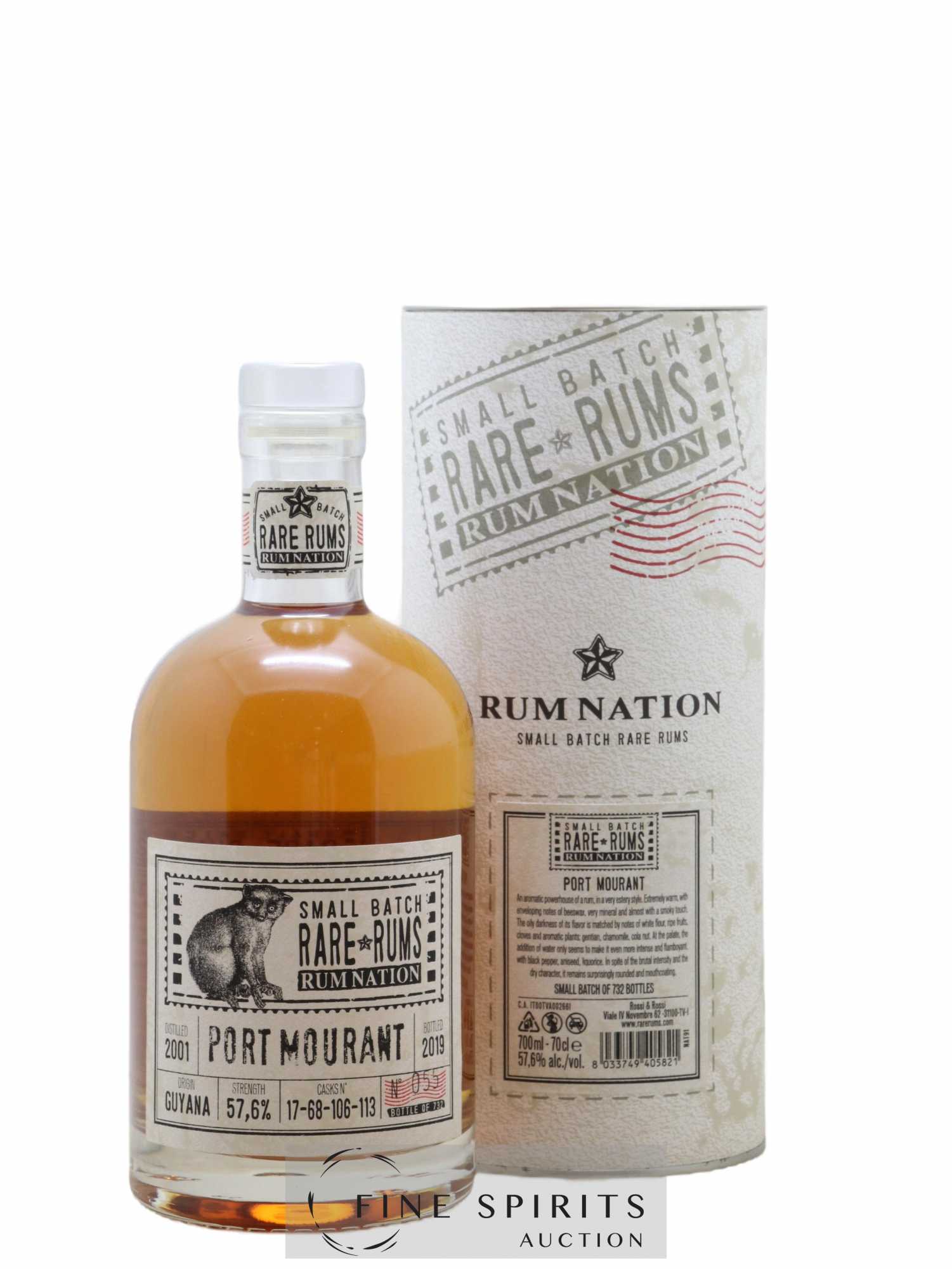 Port Mourant 2001 Rum Nation Casks n°17-68-106-113 - One of 732 - bottled 2019 Small Batch - Lot de 1 bouteille - 0
