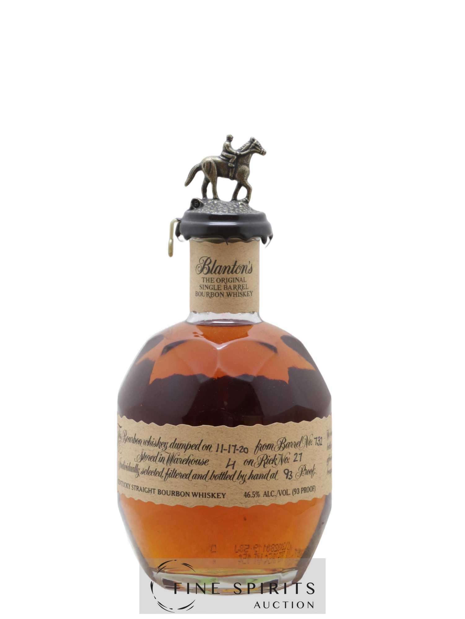 Blanton's Of. Warehouse H - Barrel n°732 - dumped 2020 - Lot de 1 bouteille - 1