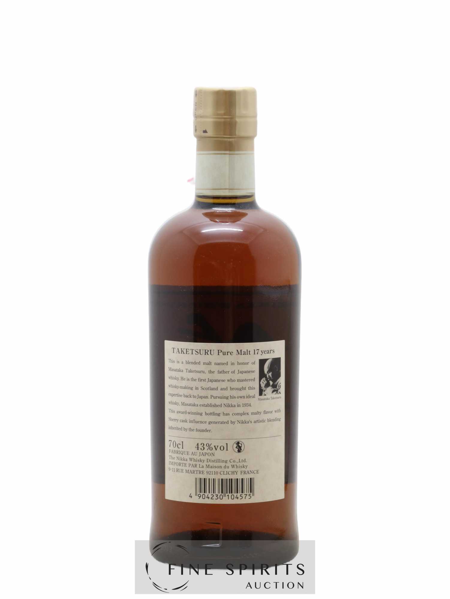 Taketsuru 17 years Of. Pure Malt Nikka Whisky - Lot de 1 bouteille - 2