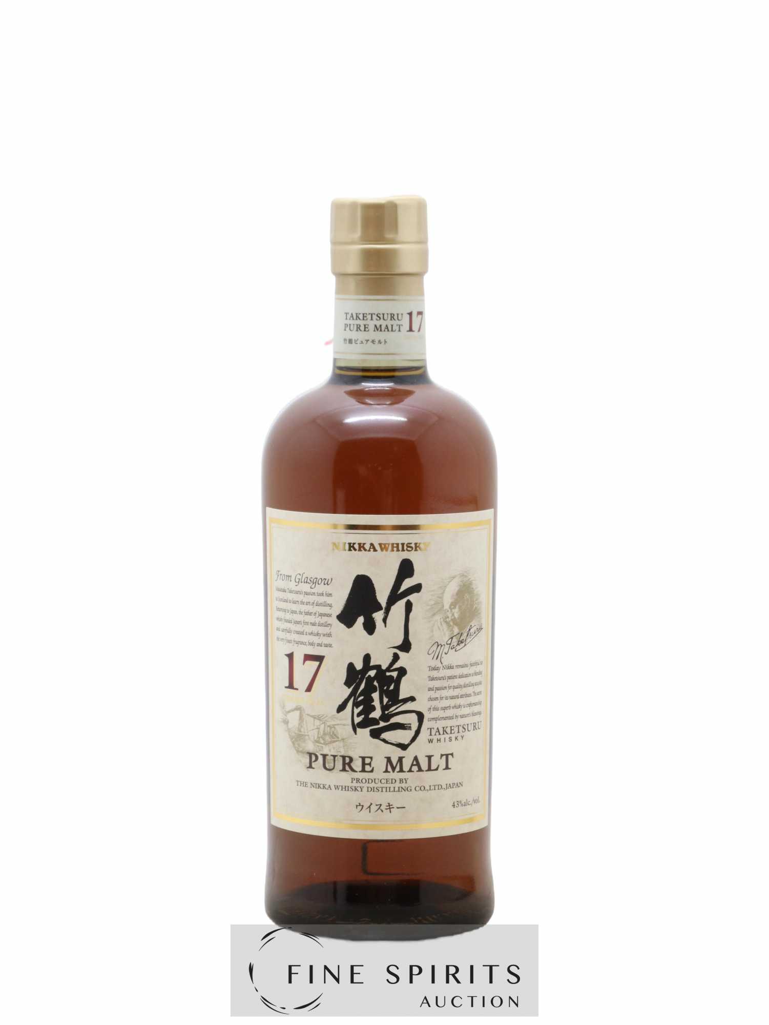 Taketsuru 17 years Of. Pure Malt Nikka Whisky - Lot of 1 bottle - 1