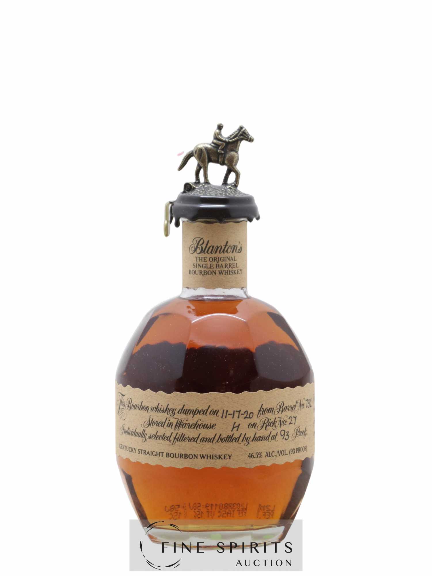 Blanton's Of. Warehouse H - Barrel n°732 - dumped 2020 - Lot de 1 bouteille - 1
