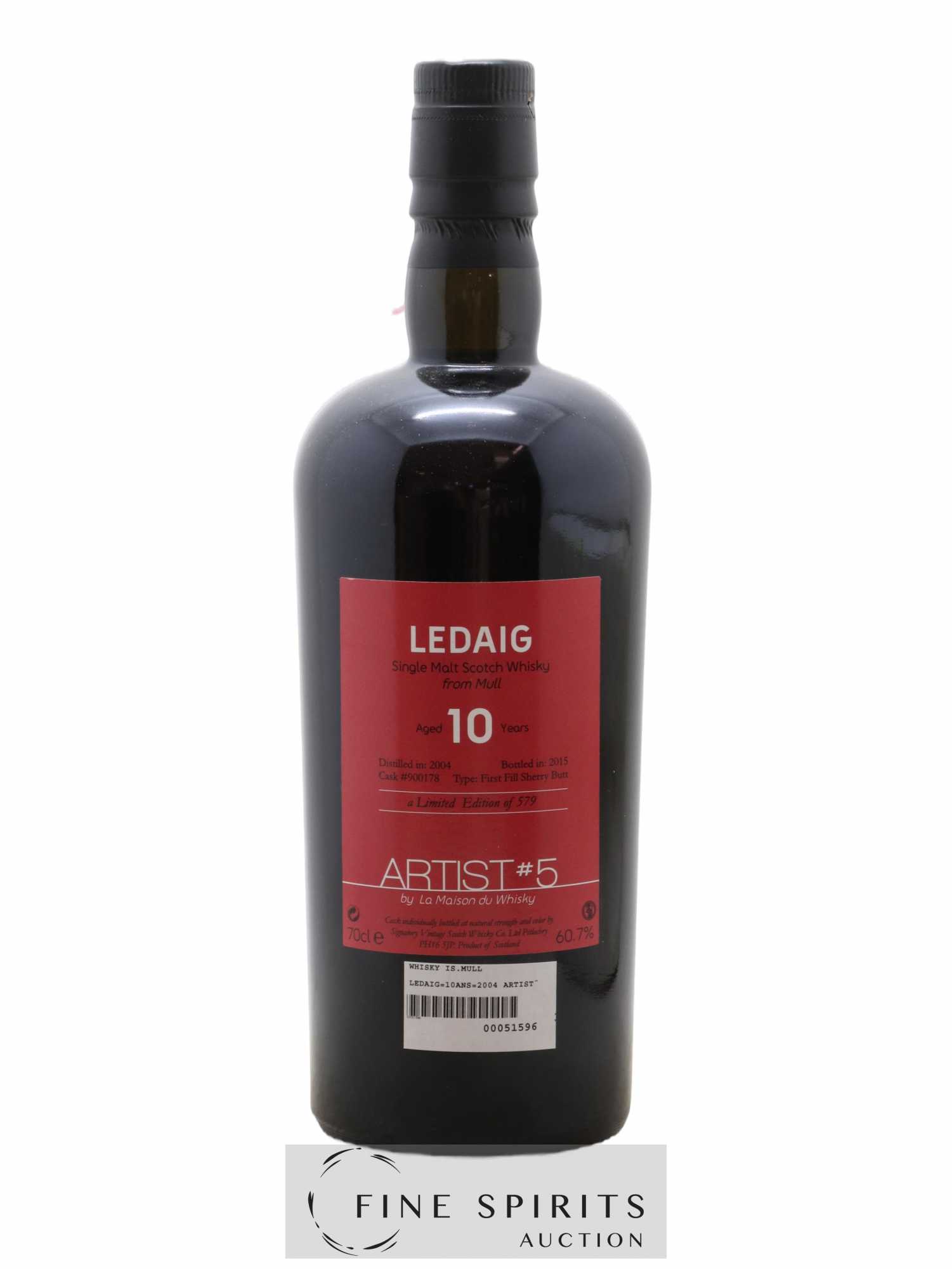Ledaig 10 years 2004 Signatory Vintage Artist n°5 Cask n°900178 - One of 579 - bottled 2015 LMDW - Lot de 1 bouteille - 1