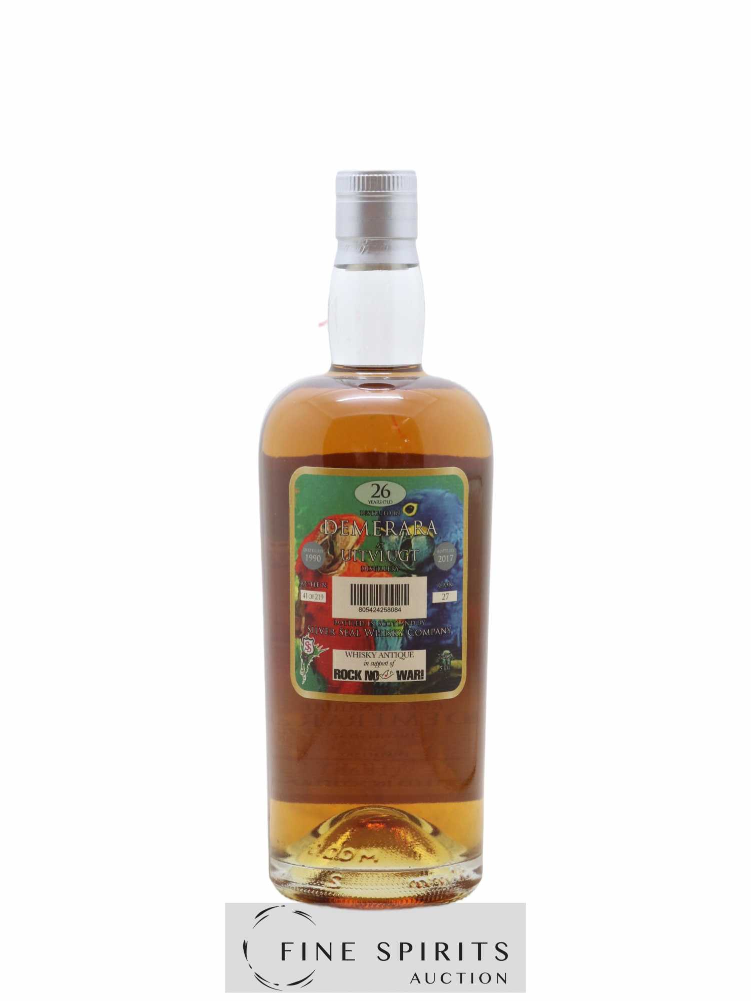 Uitvlugt 26 years 1990 Silver Seal Whisky Company Cask n°27 - One of 219 - bottled 2017 Whisky Antique - Lot of 1 bottle - 2