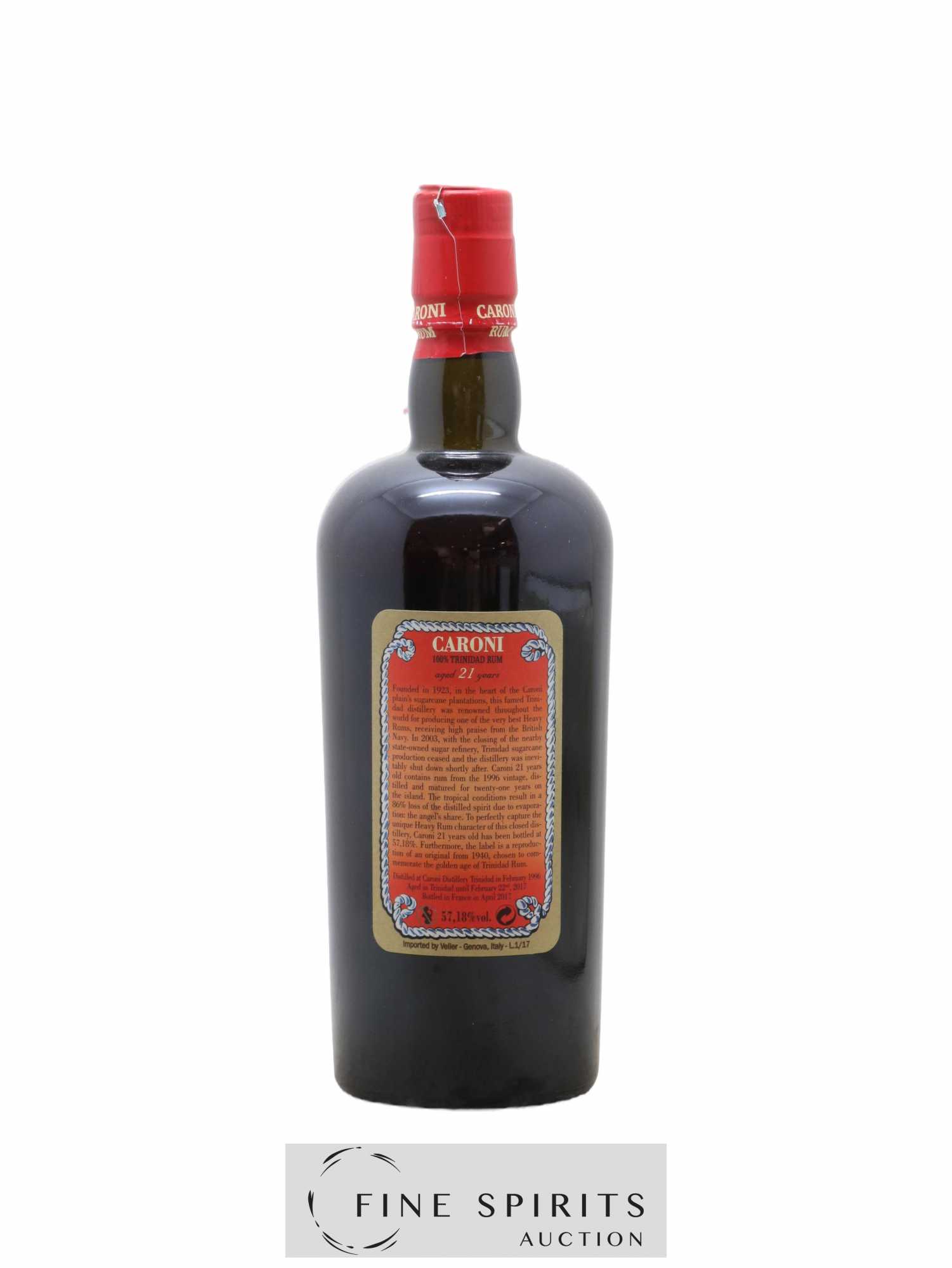 Caroni 21 years 1996 Of. 100° Imperial Proof bottled 2017 Velier Extra Strong - Lot de 1 bouteille - 2