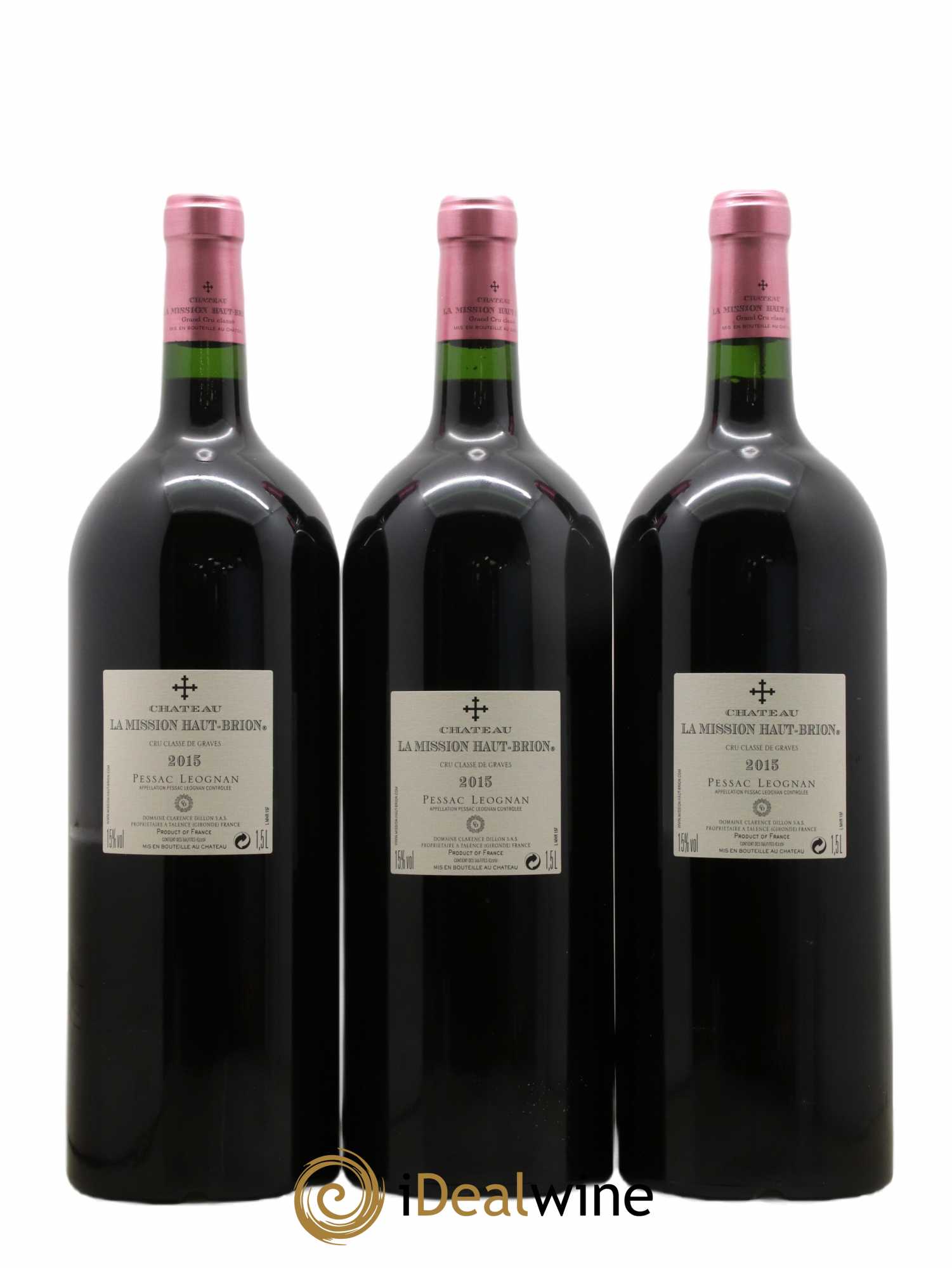 Château la Mission Haut-Brion Cru Classé de Graves  2015 - Posten von 3 Magnum - 1