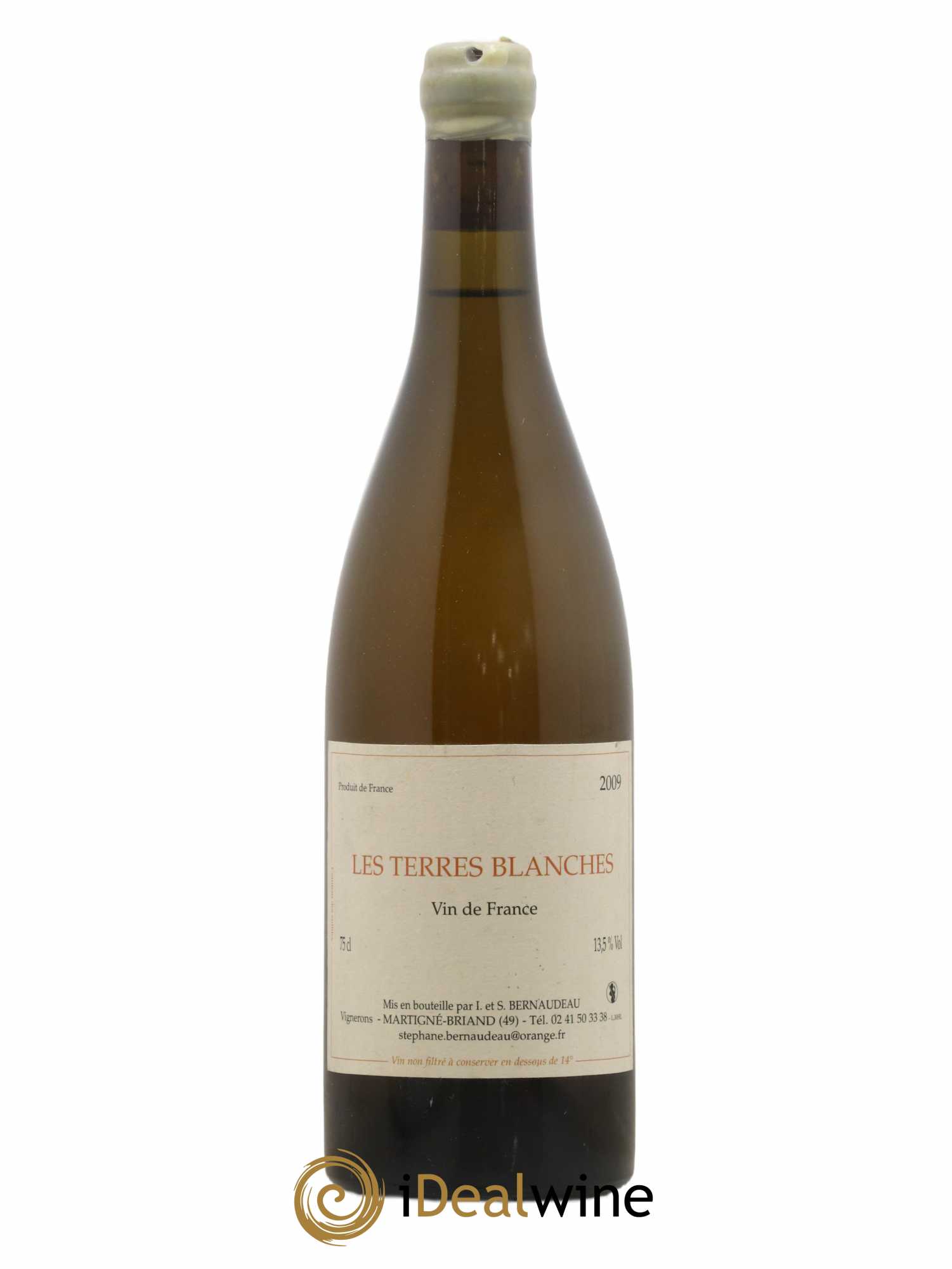 Vin de France Les Terres Blanches Stéphane Bernaudeau 2009 - Lot de 1 bouteille - 0