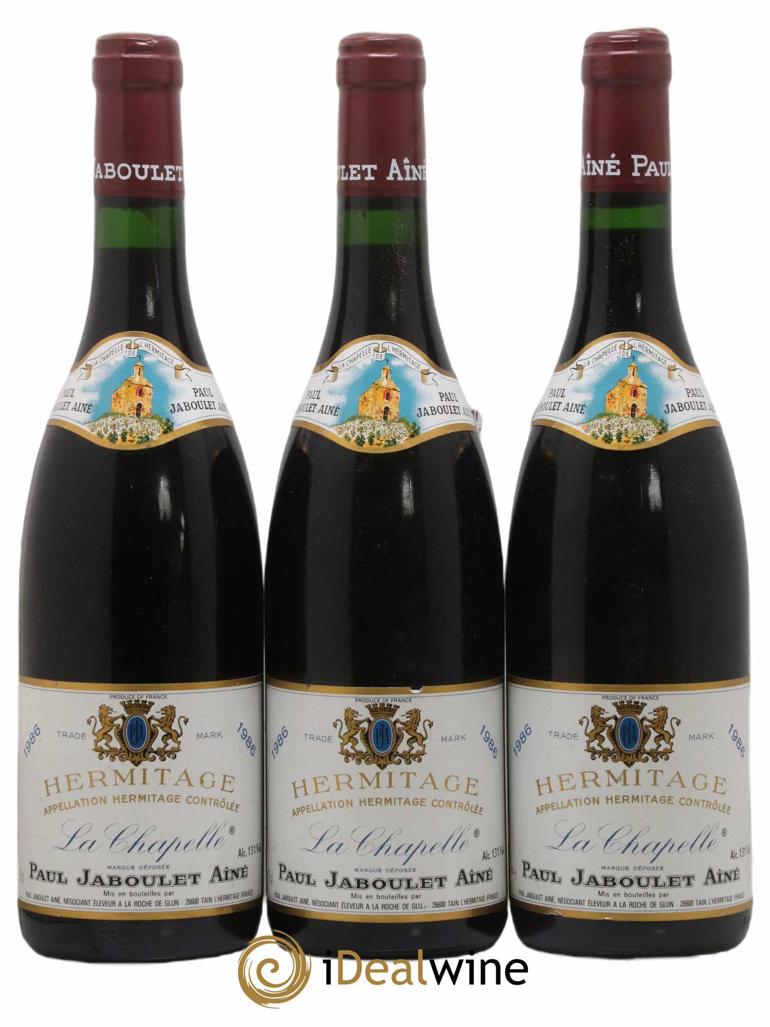 Hermitage La Chapelle Paul Jaboulet Ainé 1986 - Lot de 3 bouteilles - 0