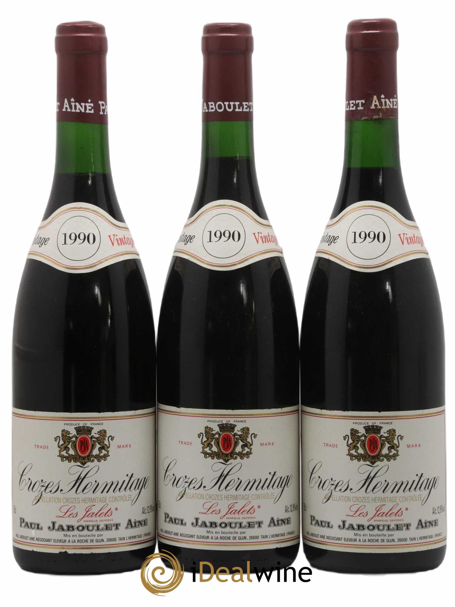 Crozes-Hermitage Les Jalets Paul Jaboulet Ainé 1990 - Lot de 3 bouteilles - 0